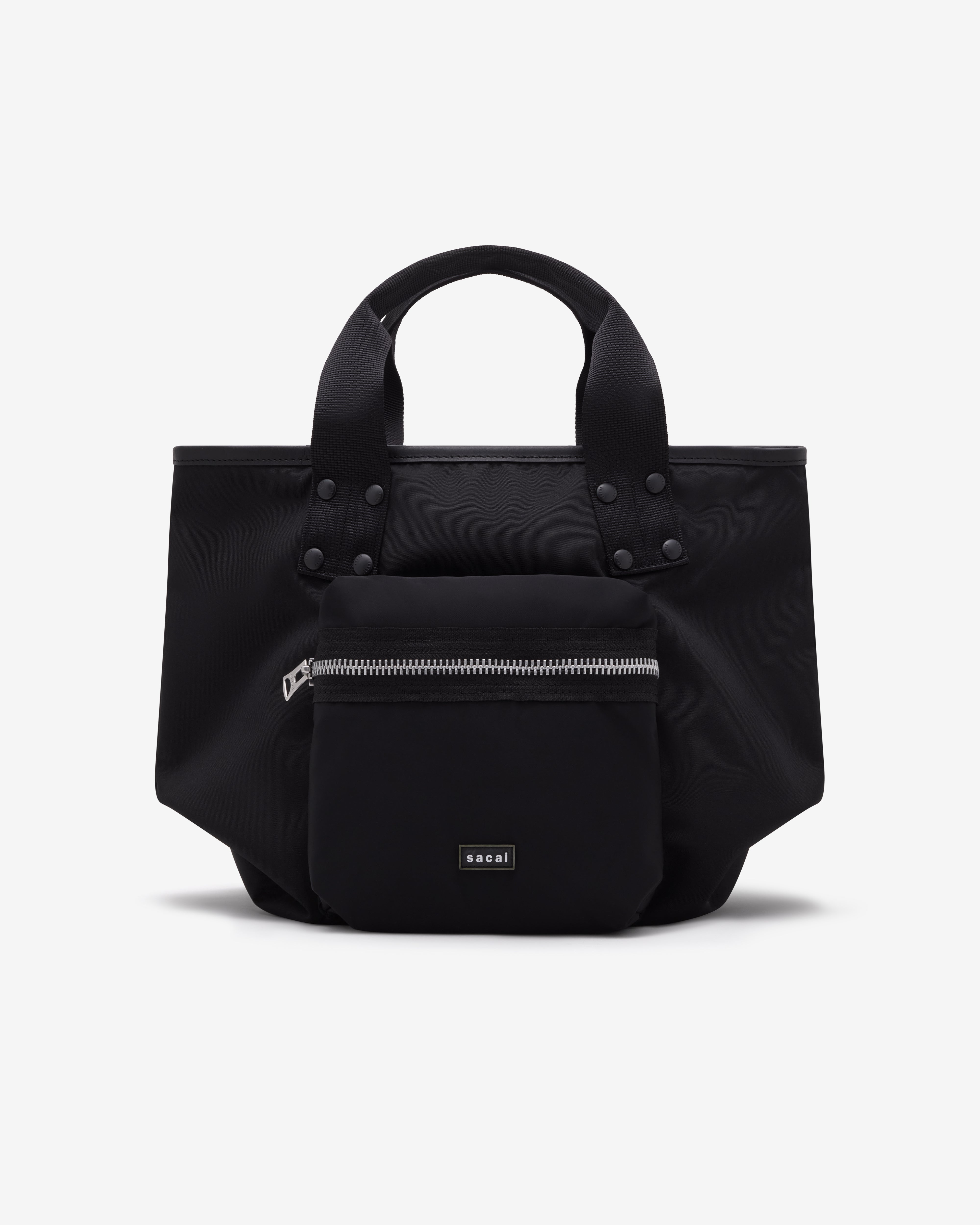 Sacai: Medium Pocket Tote Bag (Black) | Dover Street Market London