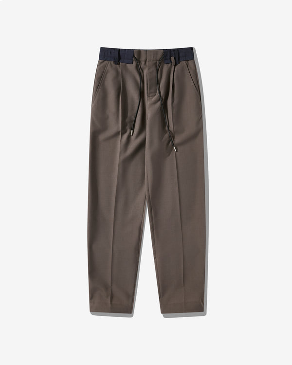 sacai - Men's Tapered Drawstring Trousers - (Taupe)