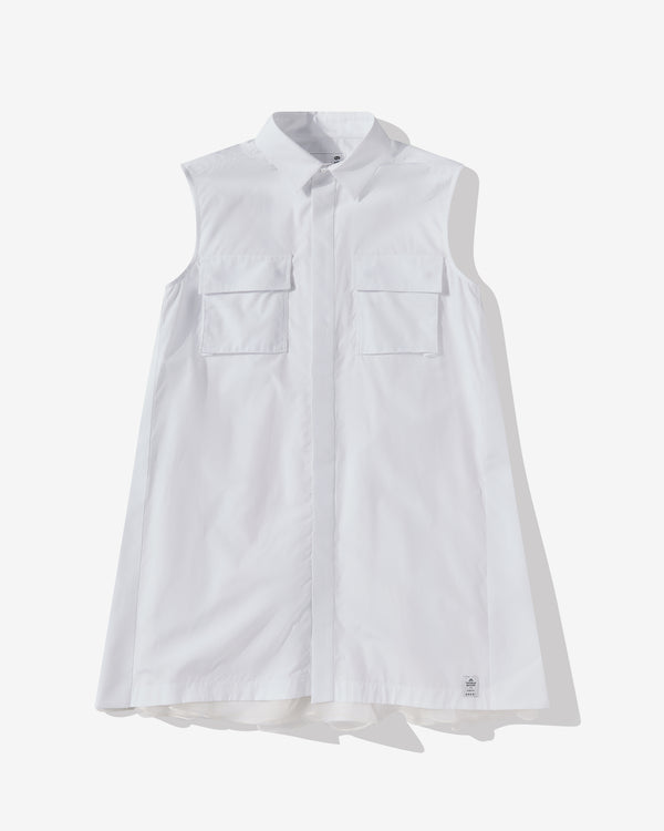 sacai - Women's Sleeveless Shirt Dress - (White)