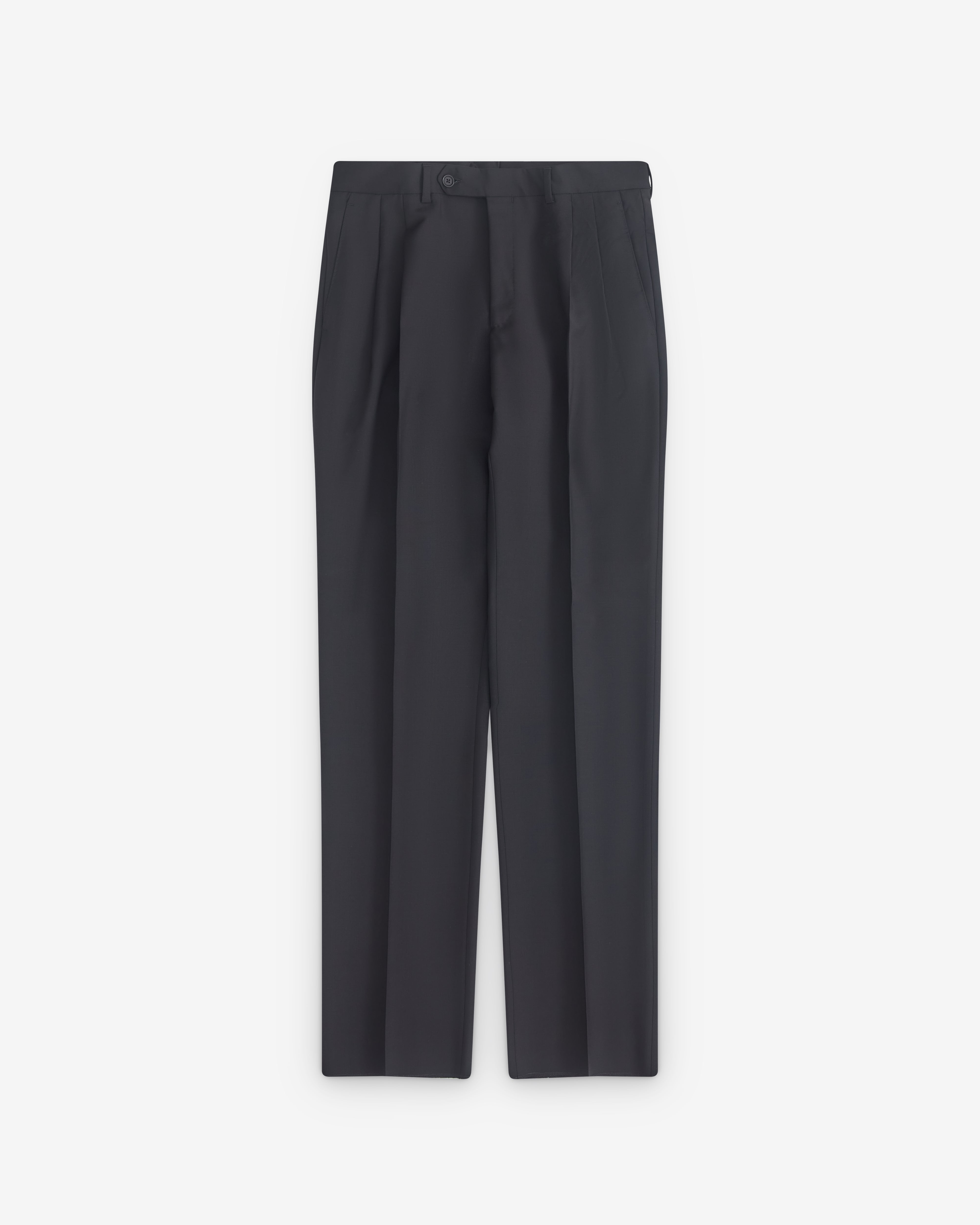 Salon C. Lundman: Men's Double Pleat Tuxedo Trouser (Black