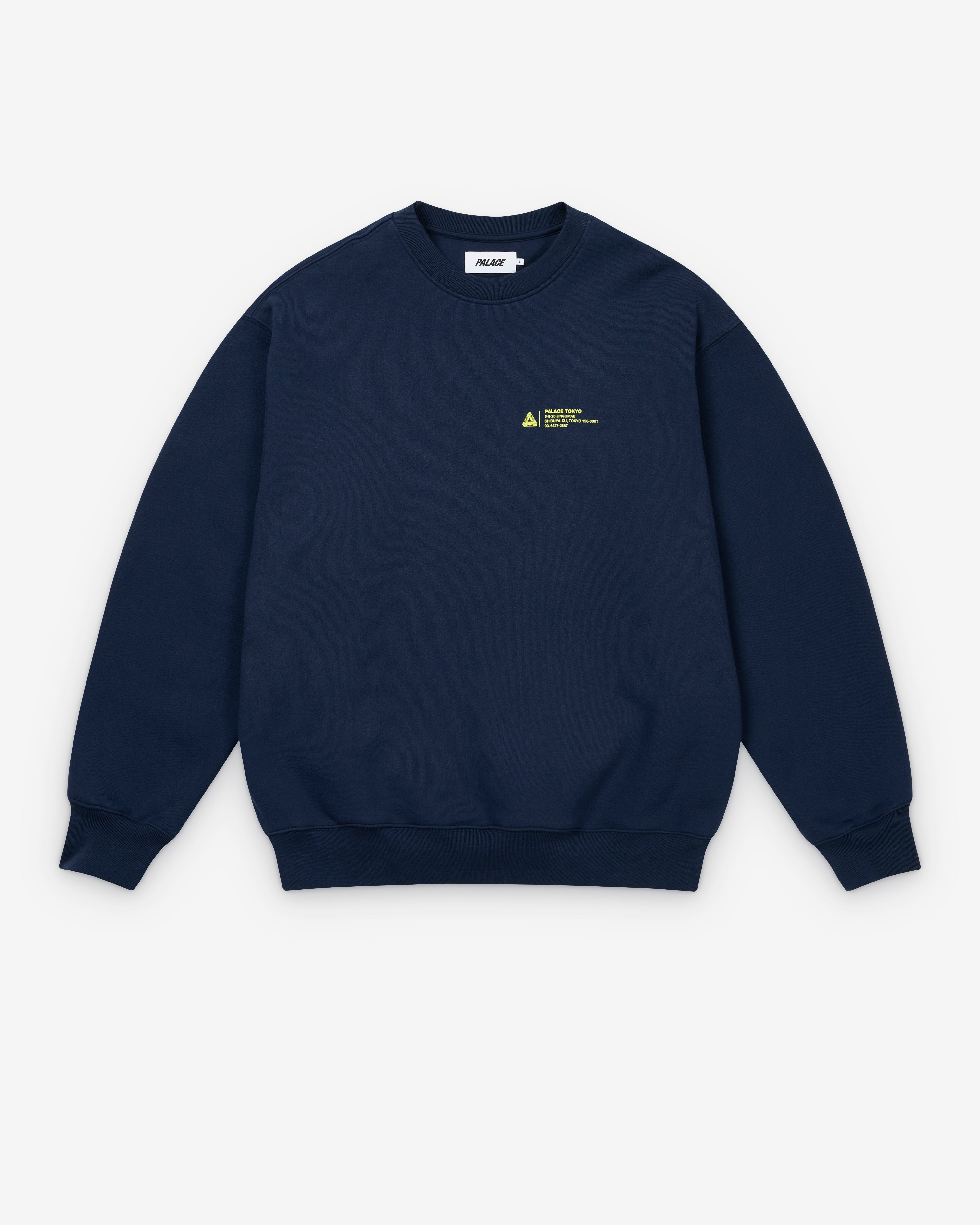 Palace: Men's Shop Locator Crew (Navy) | DSML E-SHOP