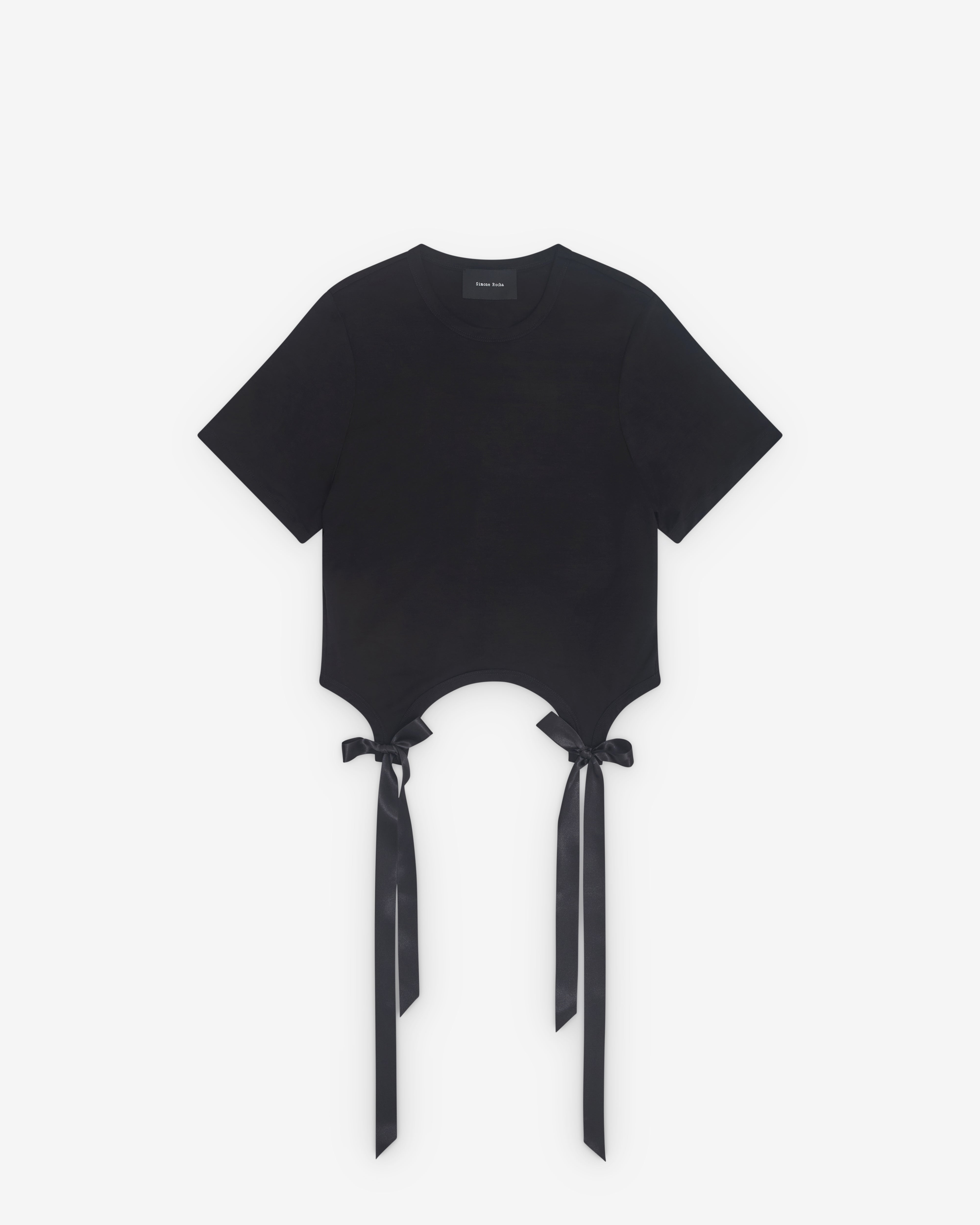 Simone Rocha: Women's Easy Short Sleeve T-Shirt (Black) | Dover