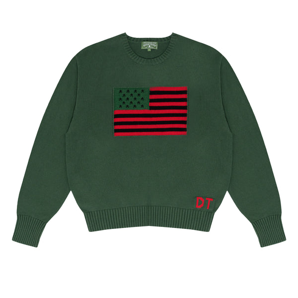 Denim Tears - 1619 Pan African Flag Sweater - (Green)