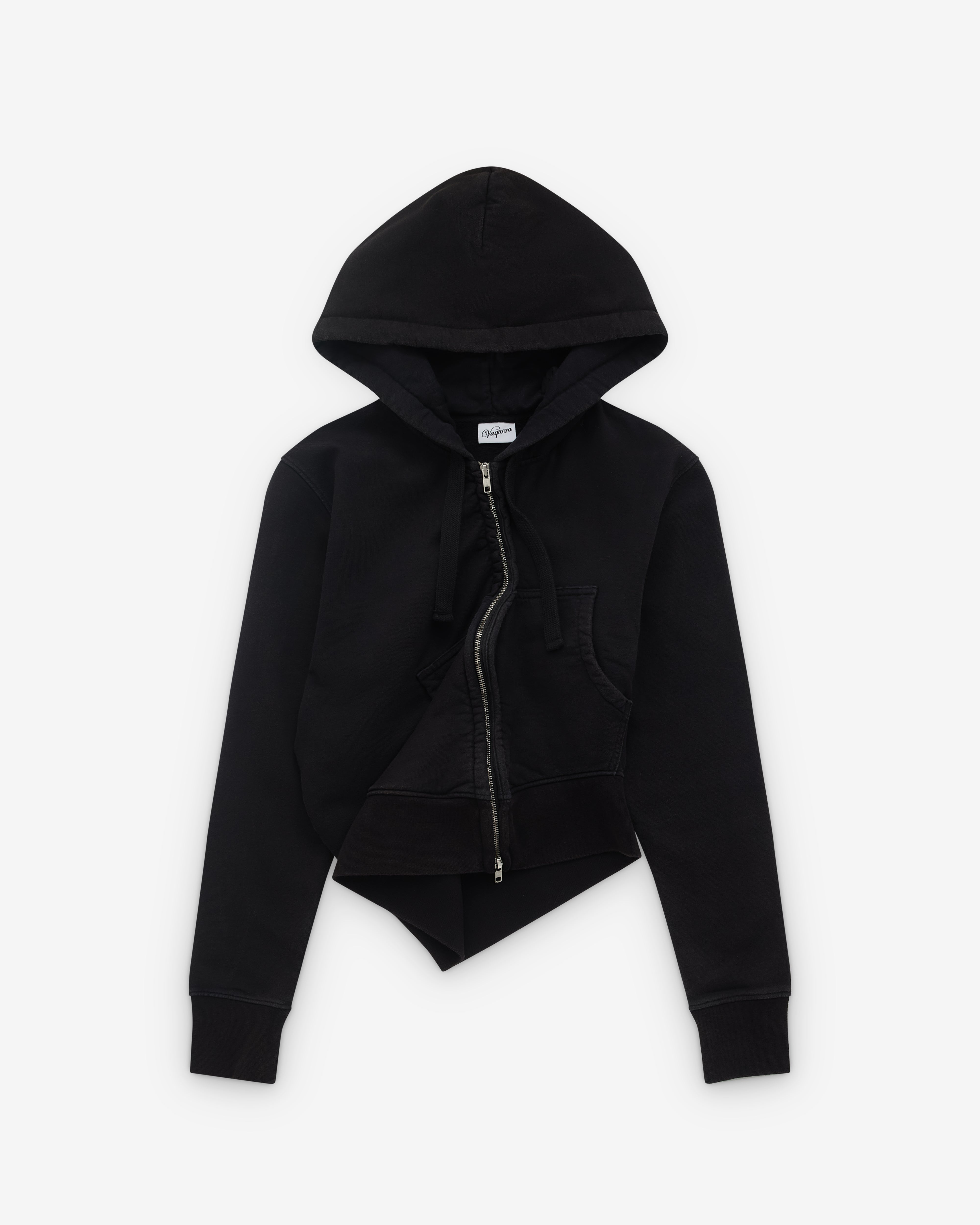 Vaquera: Women's Twisted Hoodie (Faded Black) | DSML E-SHOP