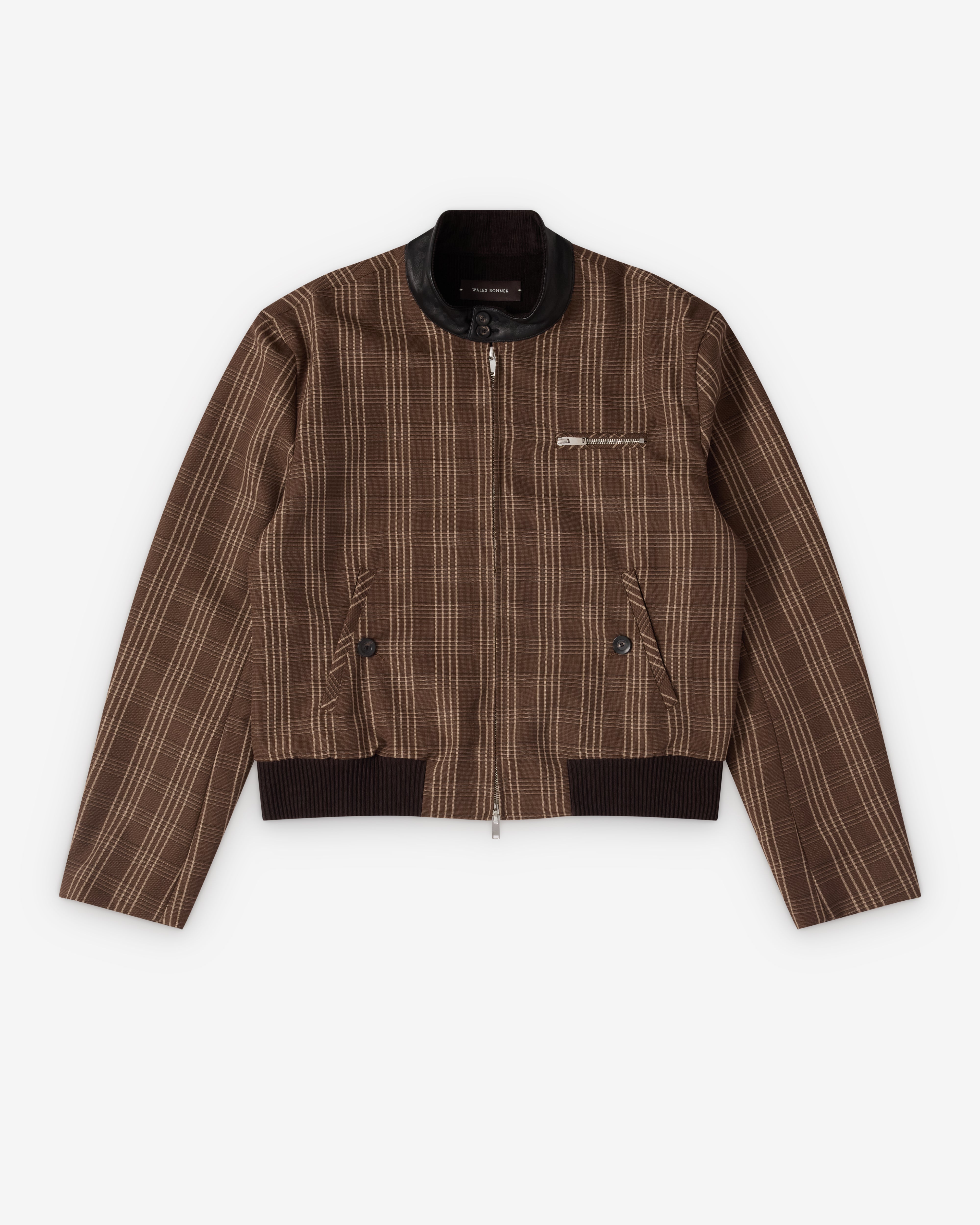 Wales Bonner: Men's Axis Jacket (Umber/Ivory/Black) | Dover Street