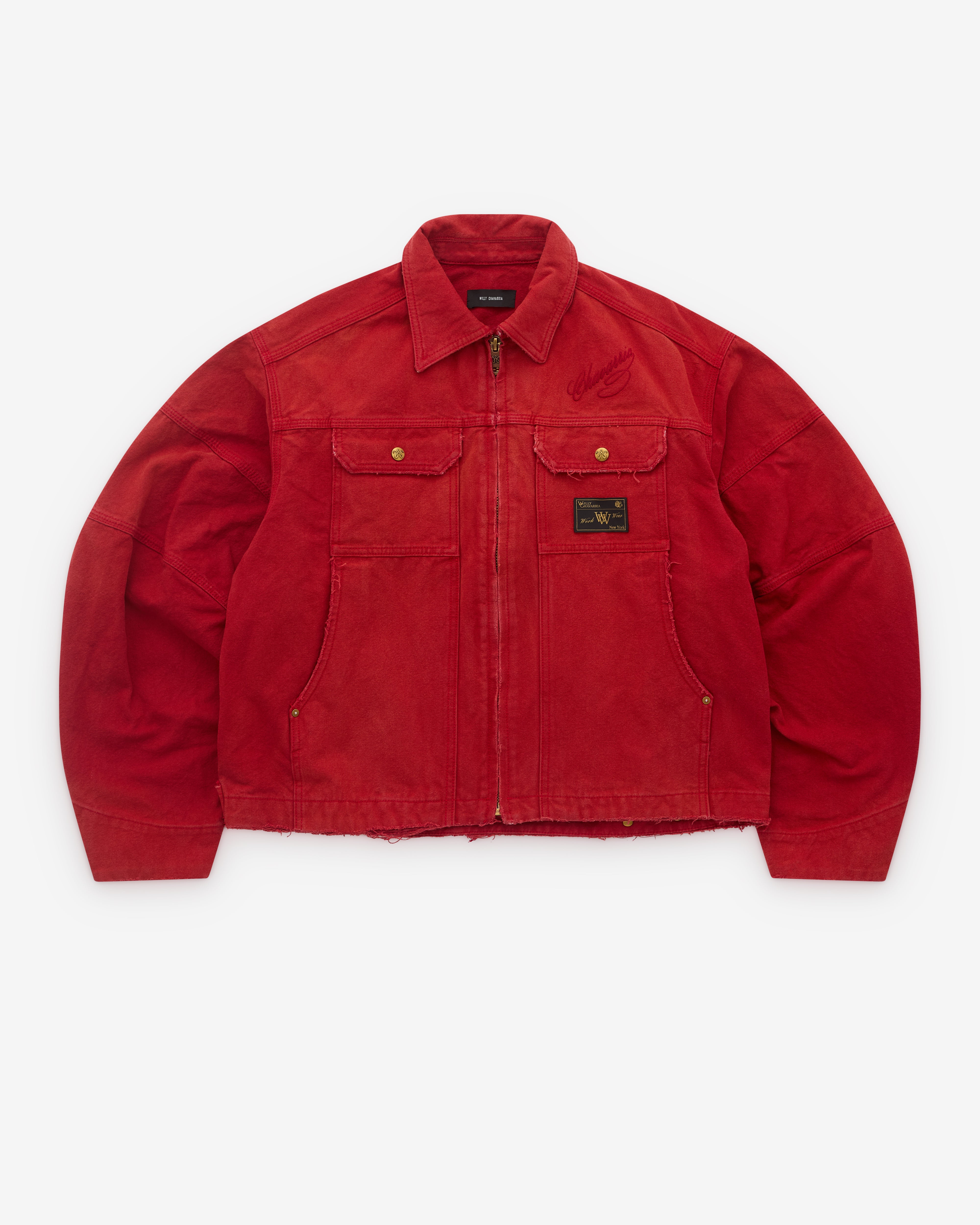 Willy Chavarria: Men's Stockton Work Jacket (Red) | Dover Street