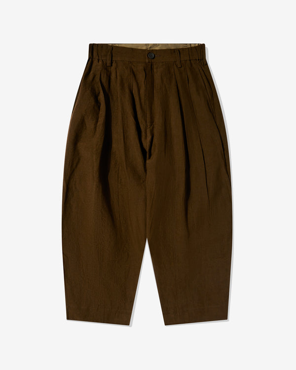 Ziggy Chen - Men's Pleated Trousers - (Brown)