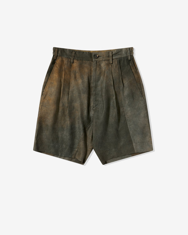 Ziggy Chen - Men's Pleated Shorts - (Brown)