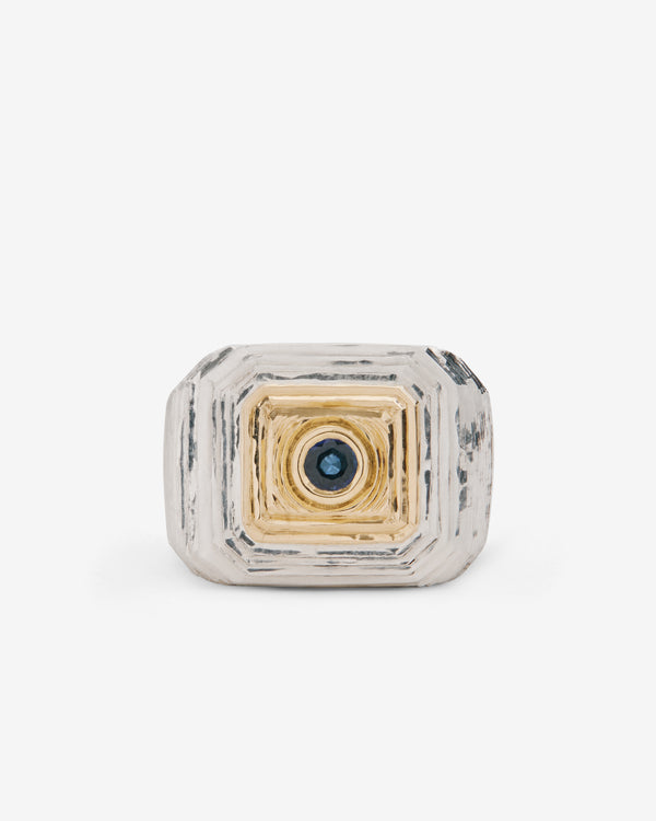 Duffy - Square Signet Ring - (Silver/Gold)