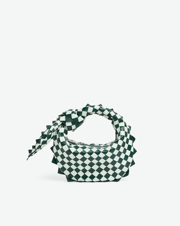 Bottega Veneta - Women's Mini Jodie Check Dragon Bag - (Emerald Green/Glacier)