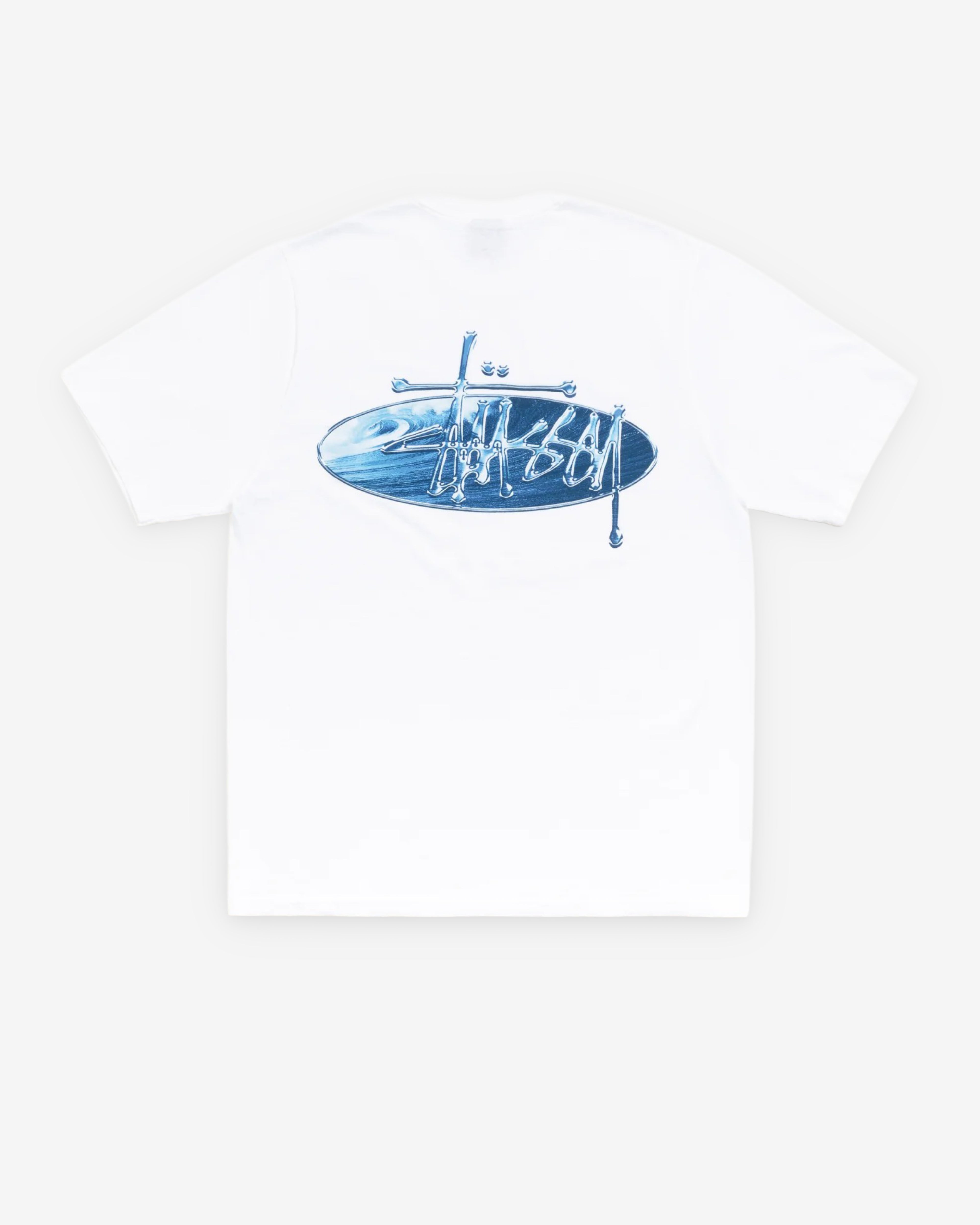 Stüssy: Men's Wave Oval Tee (White) | Dover Street Market London