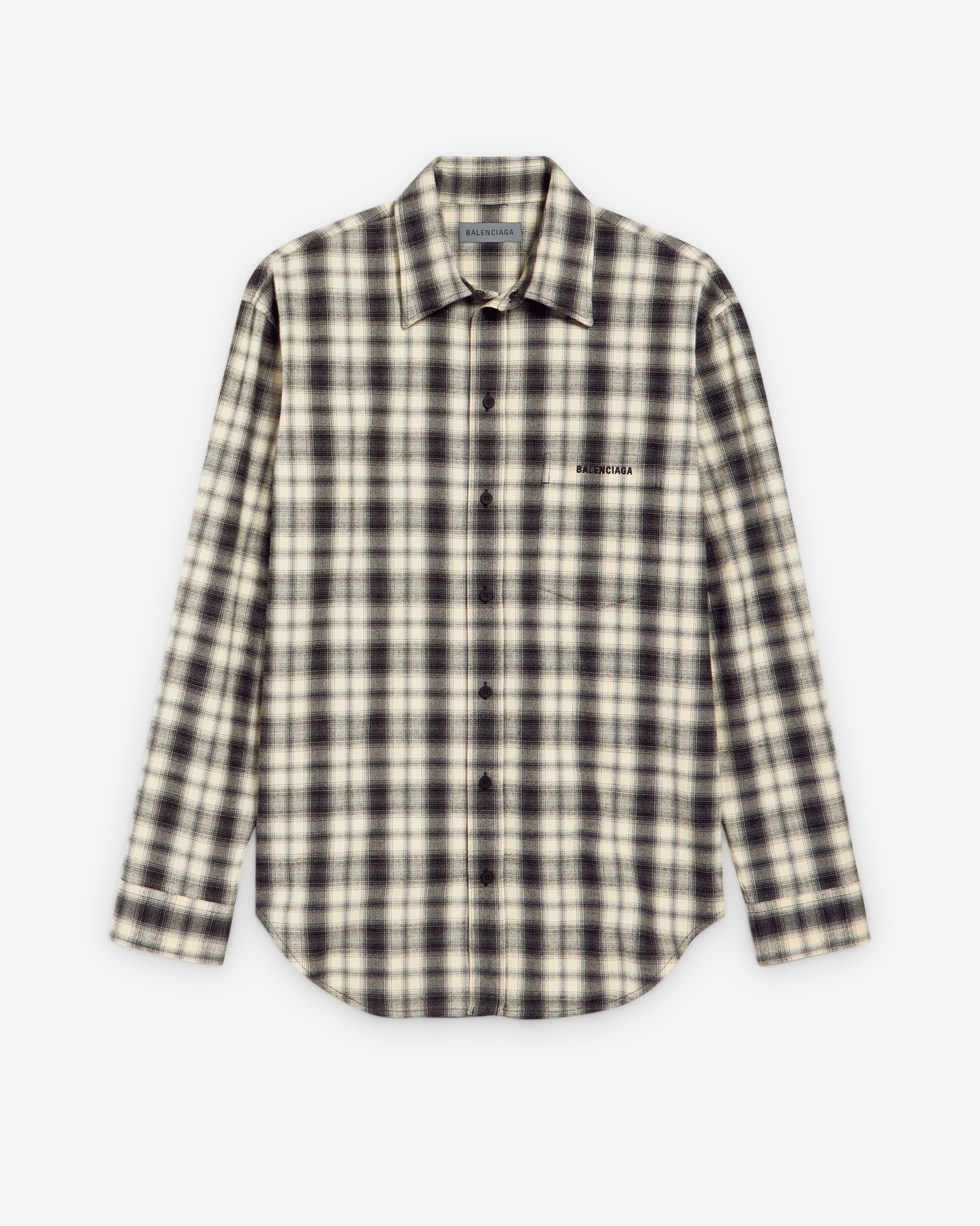 Balenciaga : Men's Regular Fit Shirt (White/Black) | Dover Street