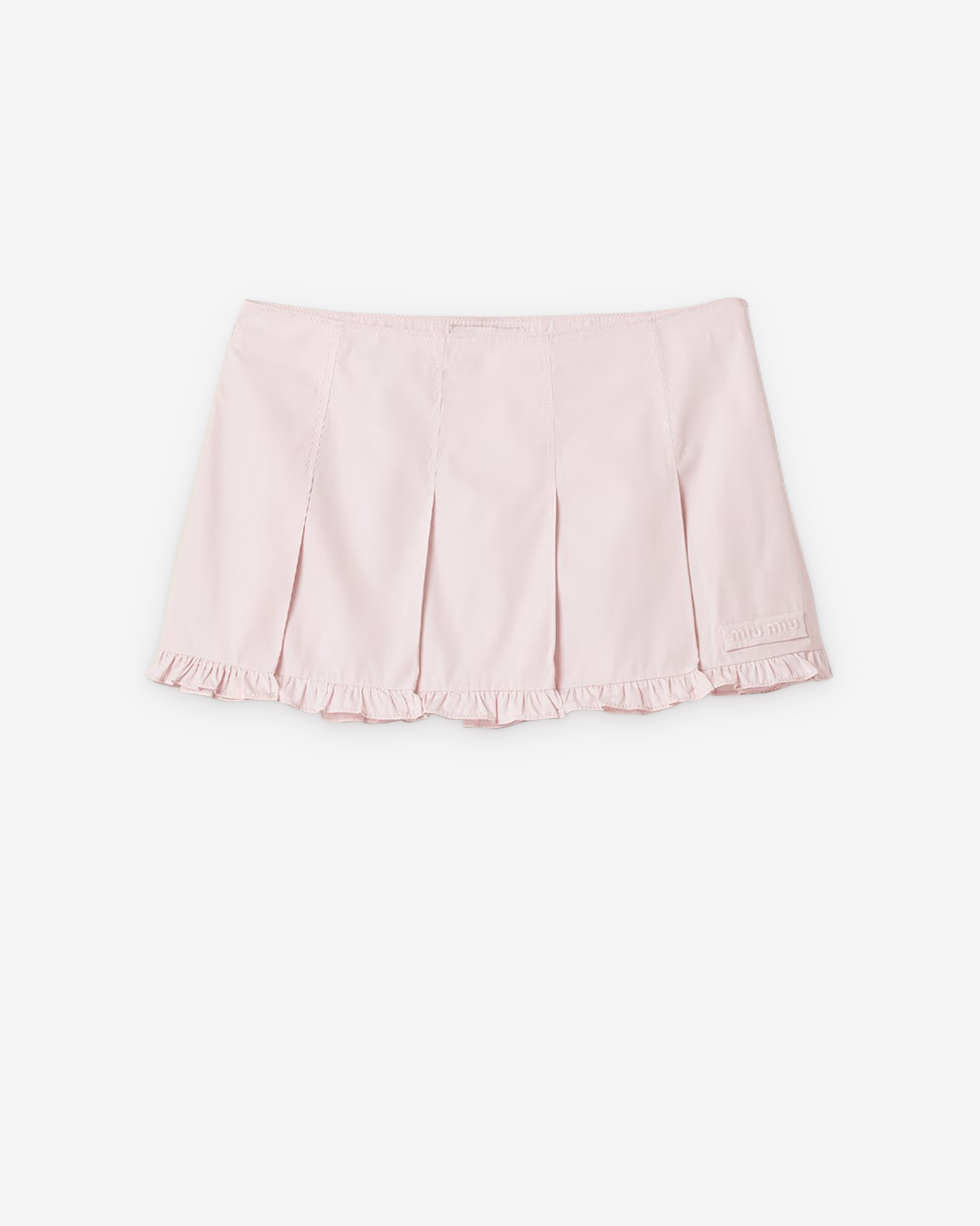 Miu Miu: Women's Poplin Pleated Skirt (Alabaster Pink) | Dover