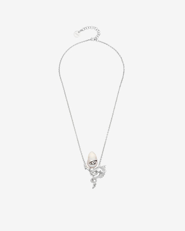 Jiwinaia - Women's Dragon Pearl Necklace - (Silver)