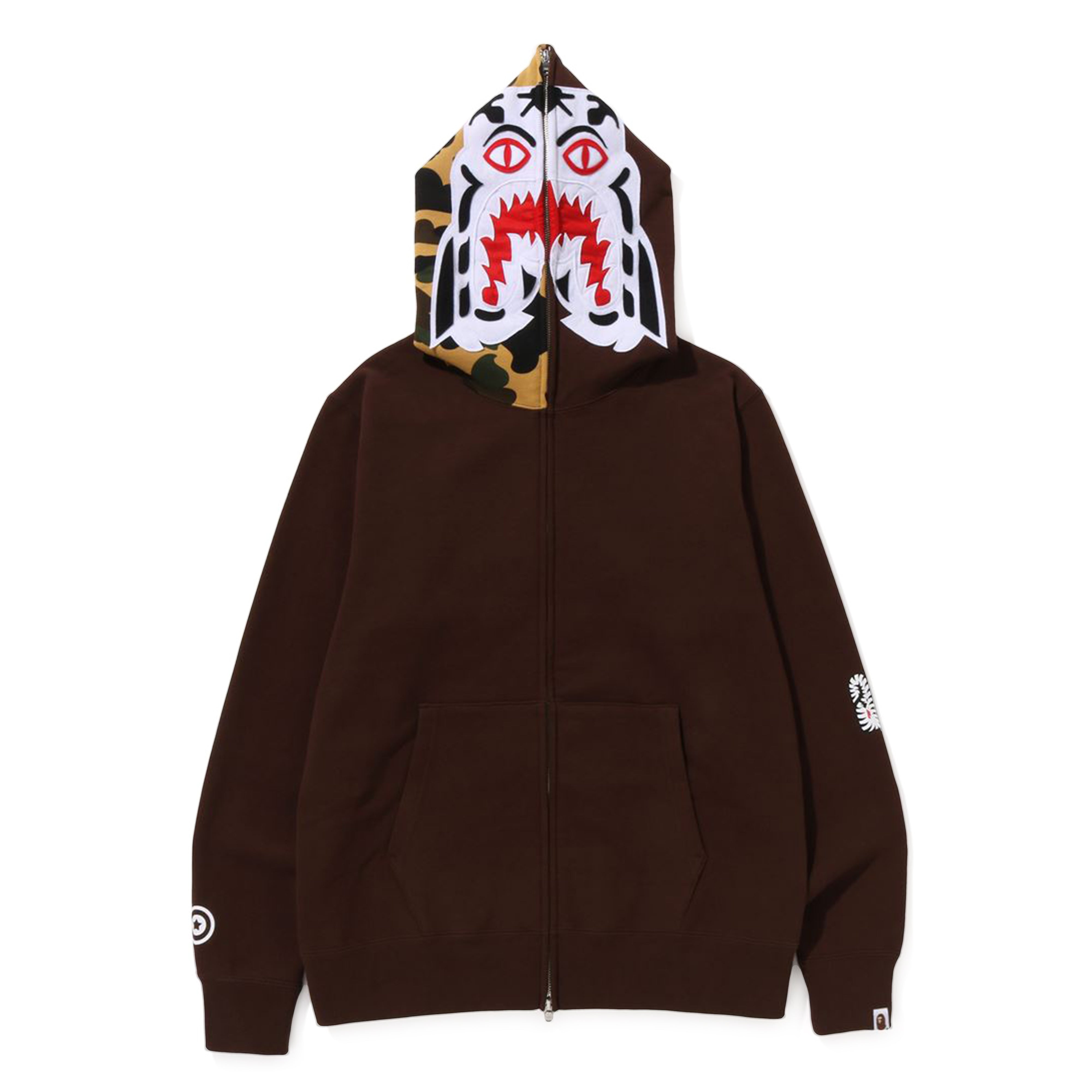 BAPE Shark X Tiger Pullover Hoodie Black for Women