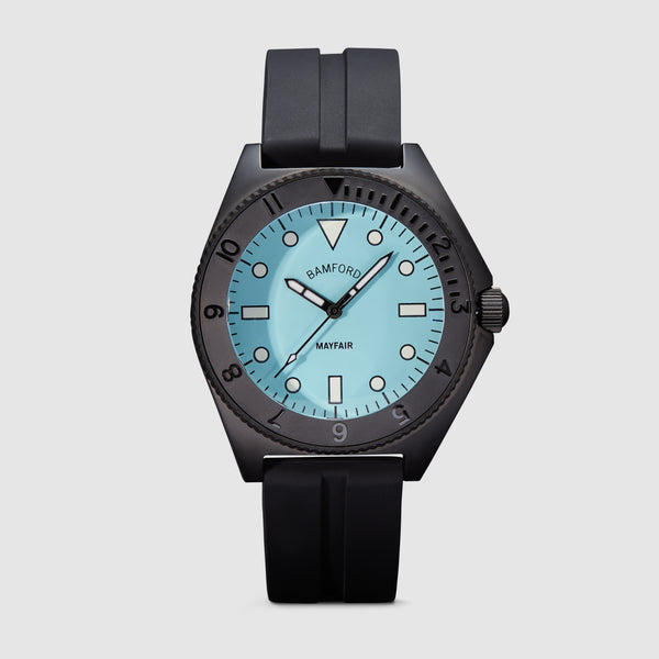 Bamford Watches - Men’s Aqua Blue Mayfair Watch - (Steel)