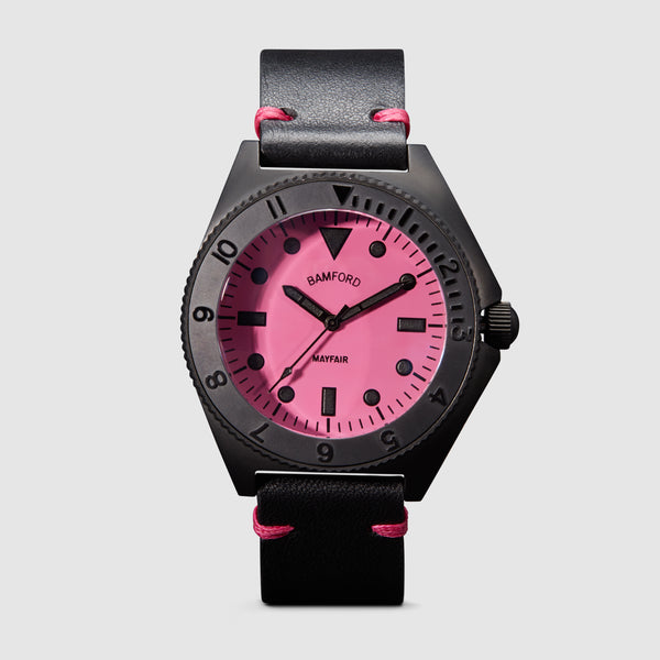 Bamford Watches - Men’s Mayfair Watch - (Black/Pink)