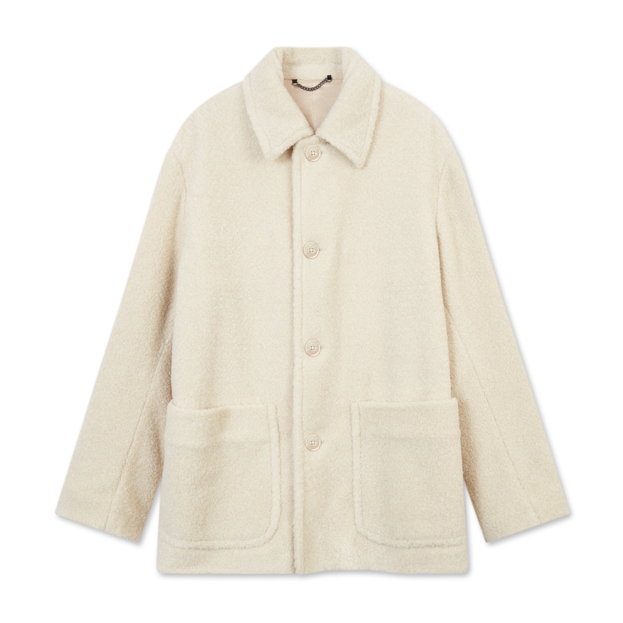 Dries Van Noten Men's Ronnor Shearling Coat (Cream) | Dover Street