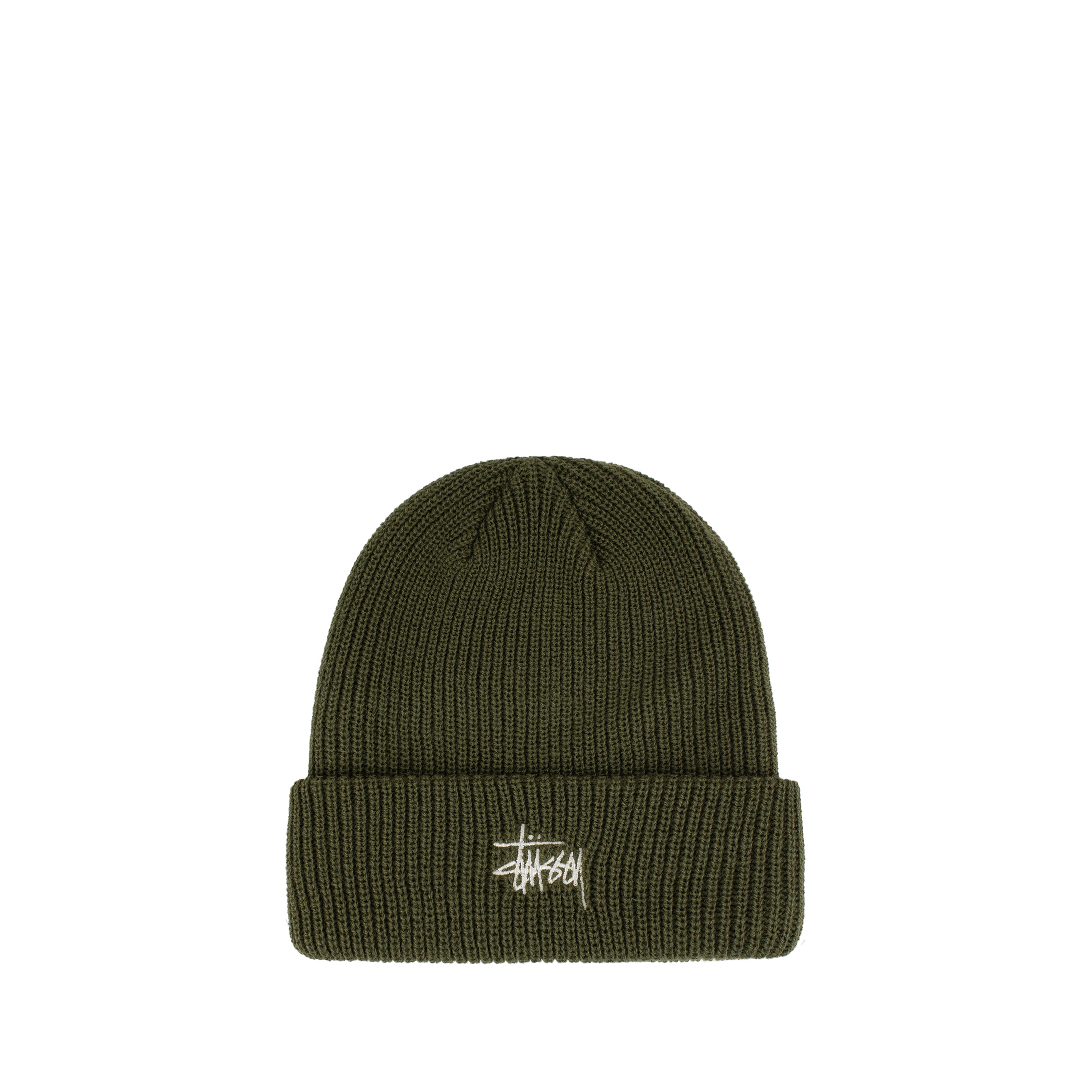 Stussy Men's Basic Cuff Beanie (Olive) | Dover Street Market E