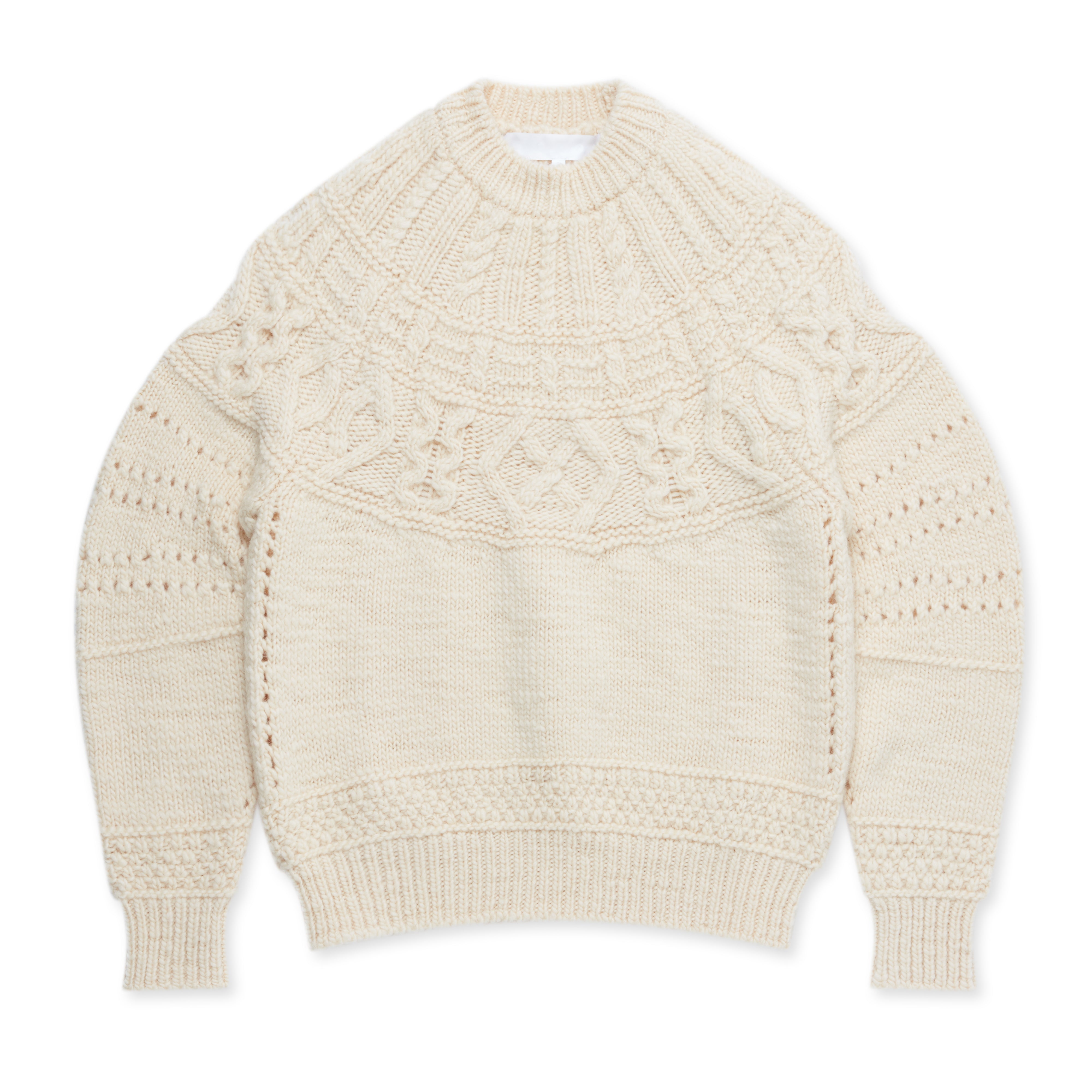 Tao - BATONER Aran Sweater - (Natural)