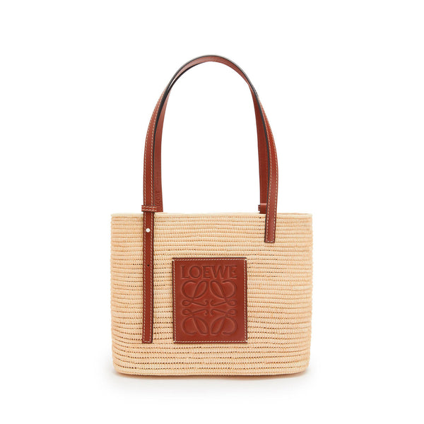Loewe - Women’s Square Basket Small Bag - (Natural/Pecan)