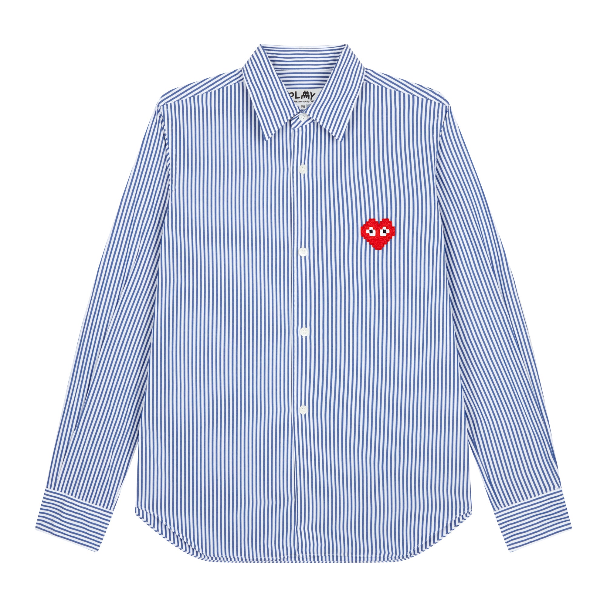 Play Comme des Garcons x Invader Cotton Broad Stripe Shirt (Stripe