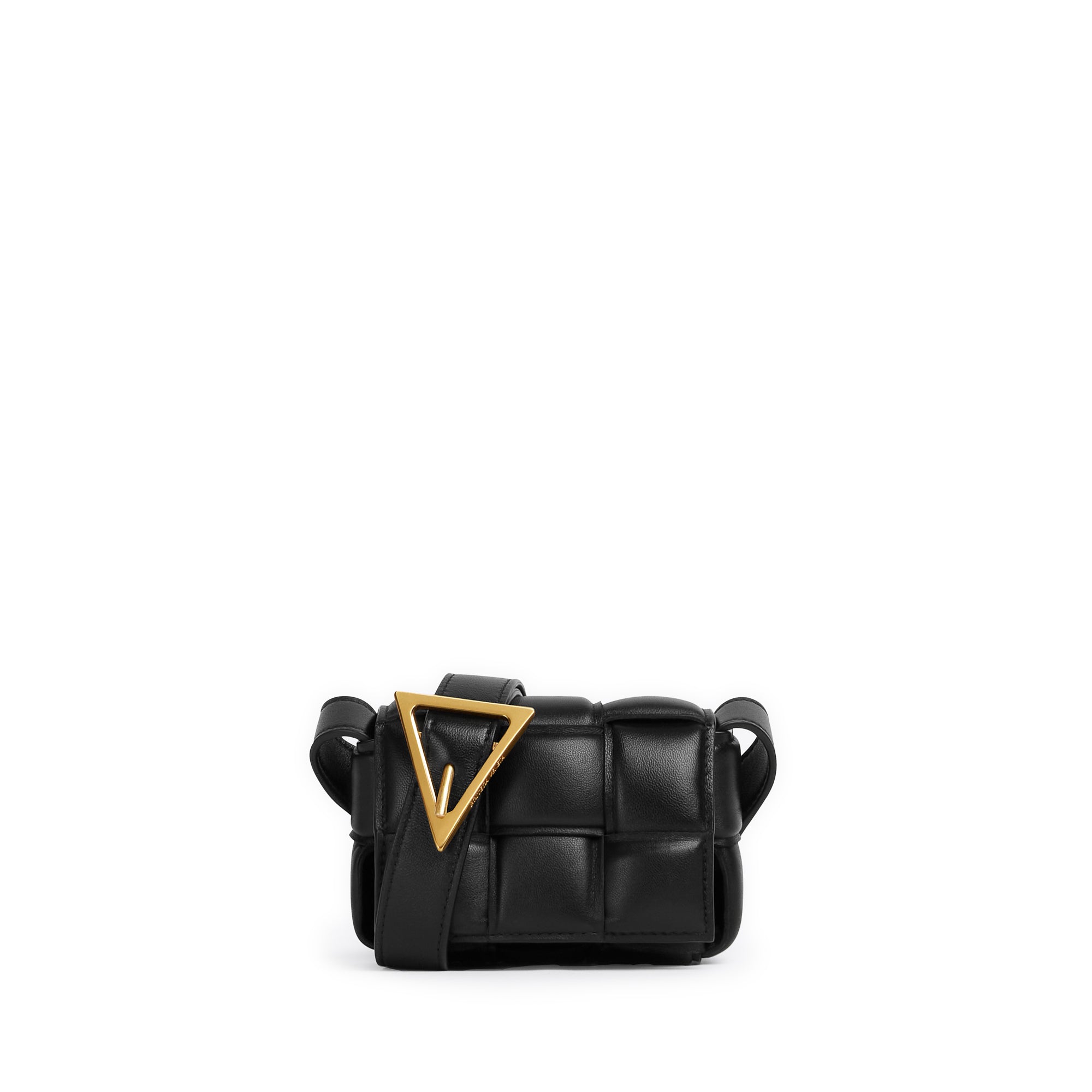 Bottega Veneta Candy Padded Cassette Bag (Black/Gold) | Dover 
