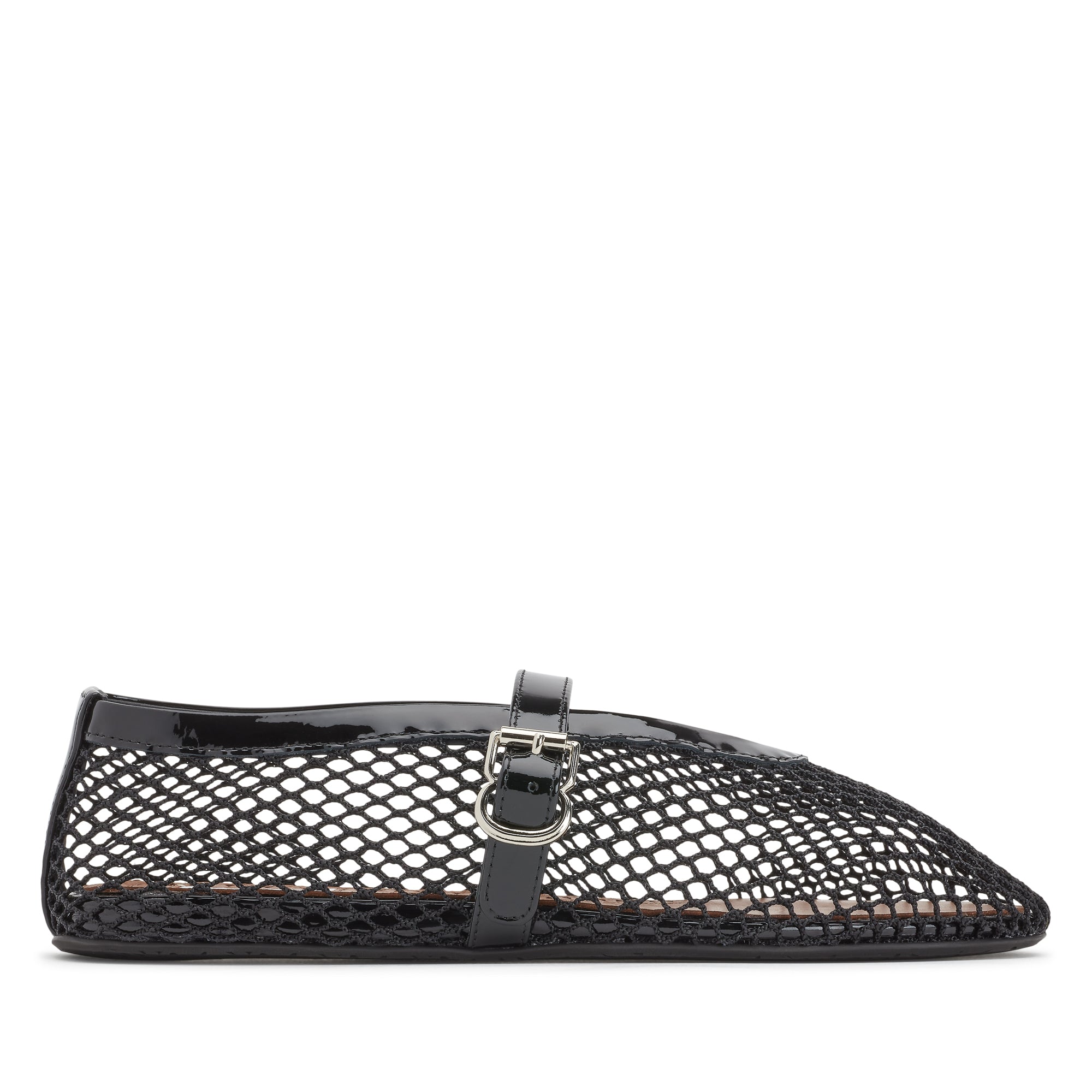 ALAÏA Women's Black FISHNET BALLET FLATS