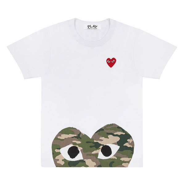 Play - Camouflage Edge Heart T-Shirt - (White)
