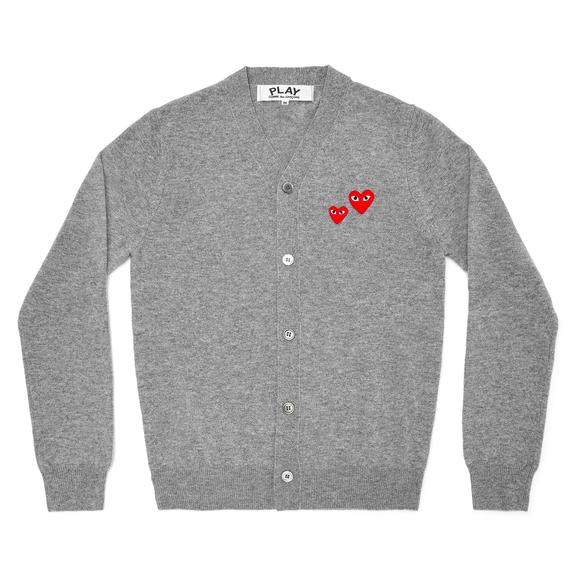 Play - Men’s Double Heart Cardigan - (Grey)