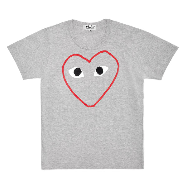 Play - Red Heart Sketch T-Shirt - (Grey)