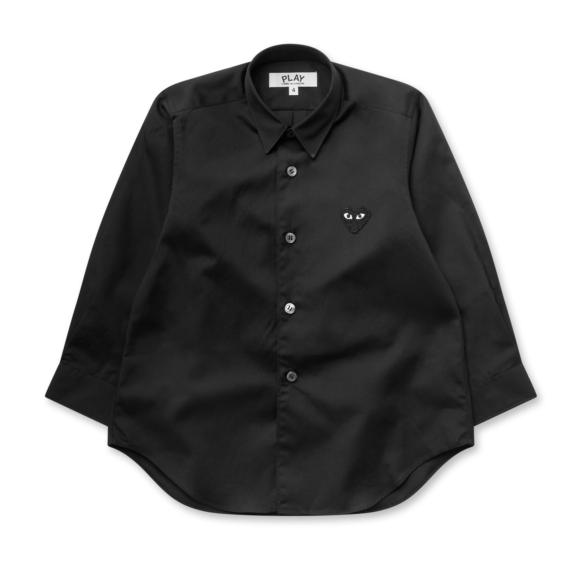 Junya Watanabe Cdg Button Up Play Black Kid's Shirt (Black)