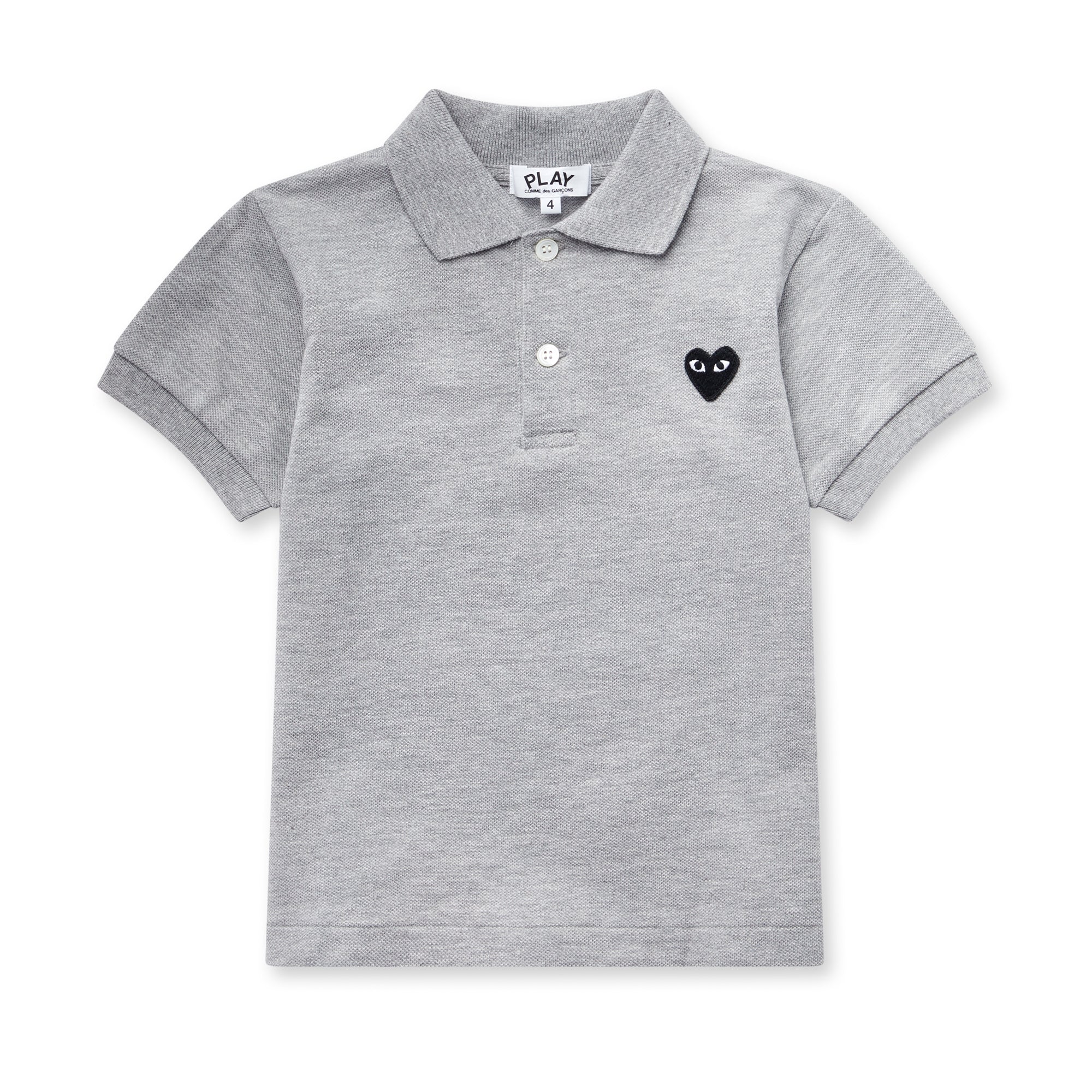 Play Black Kid’s Polo Shirt (Grey) - Main Image
