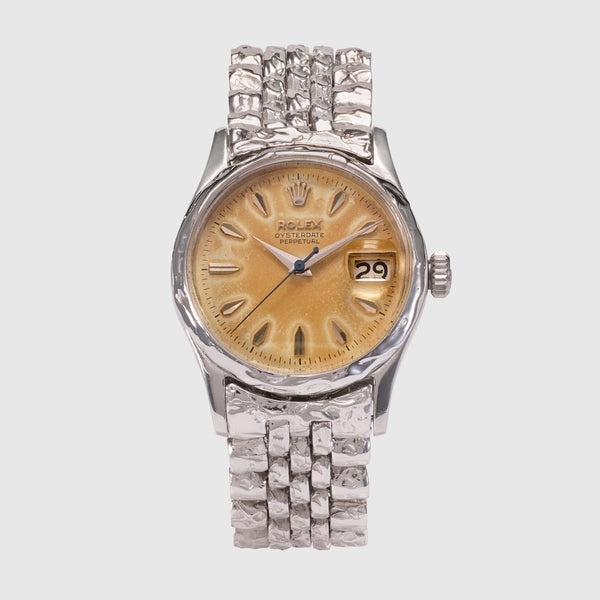 Patcharavipa - Custom Rolex Oysterdate Perpetual - (White Gold/Silver)