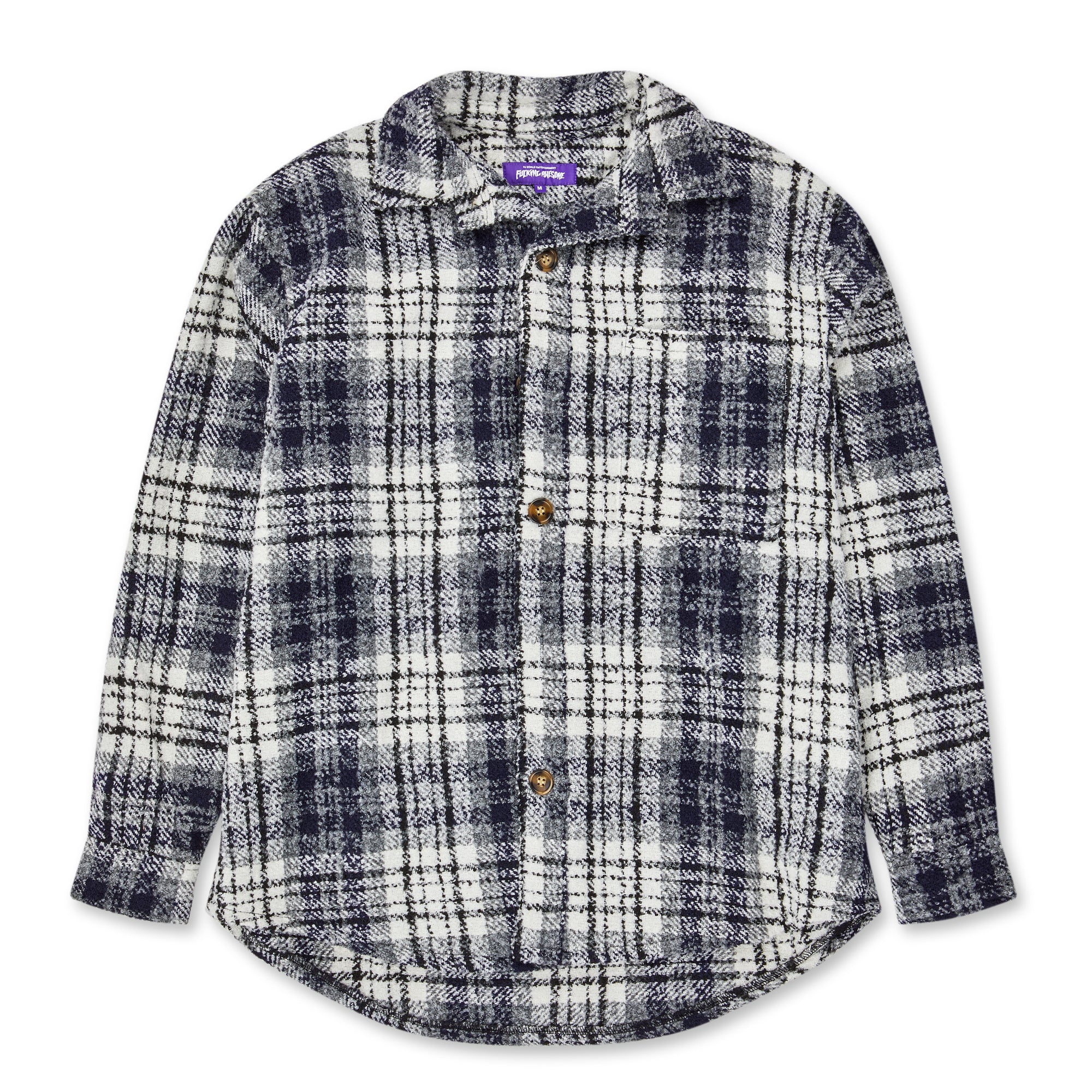 Fucking Awesome Heavy Flannel Overshirt (Navy) | Dover Street