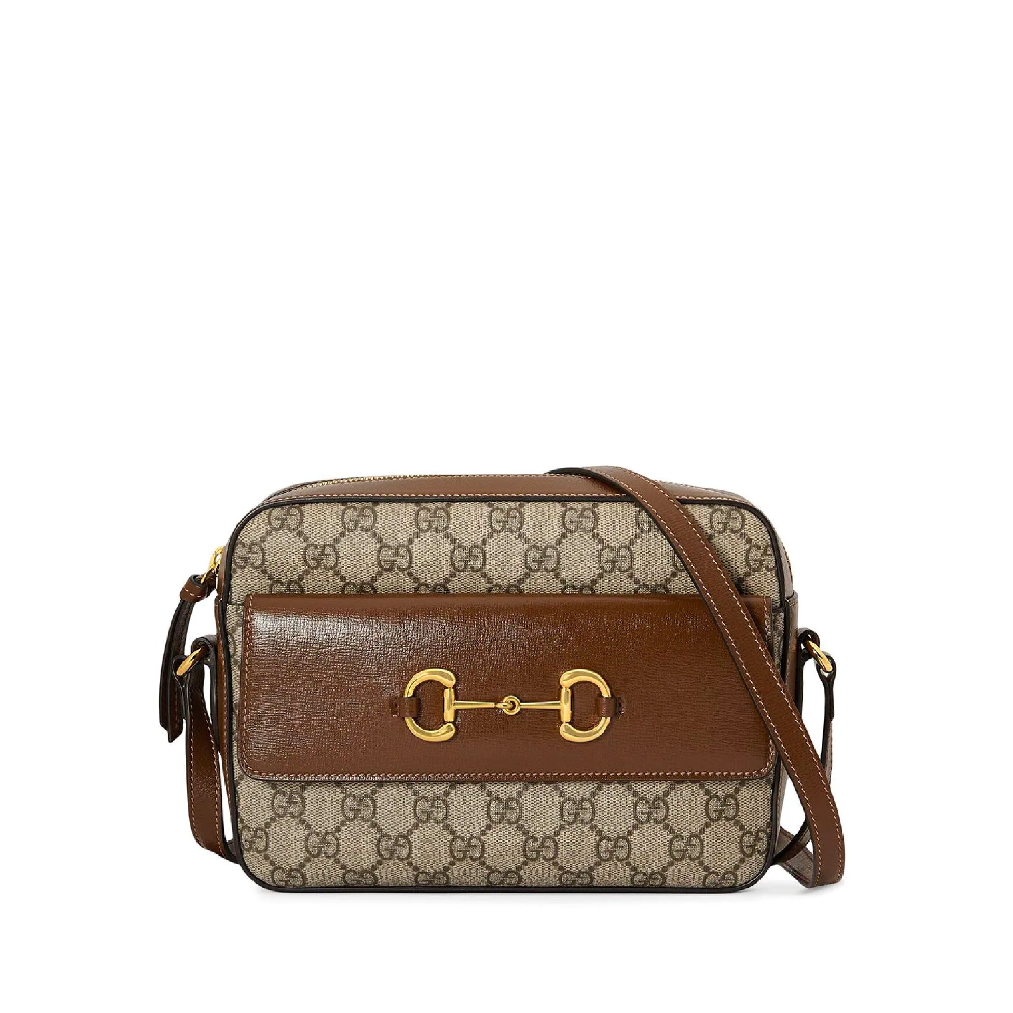 Gucci Horsebit 1955 Small Shoulder Bag (Brown)