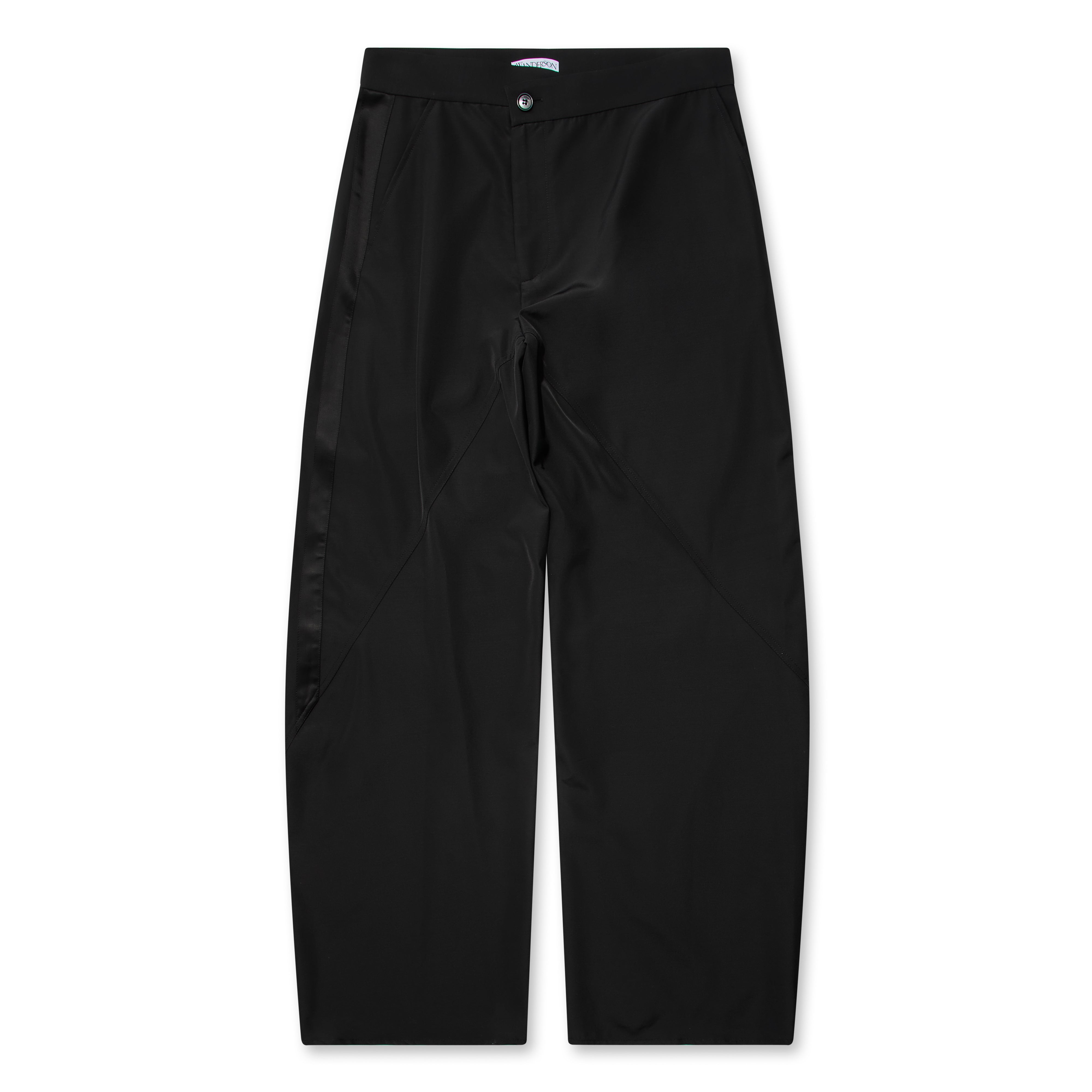 J.W. Anderson Women's Twisted Tuxedo Trousers (Black) | Dover