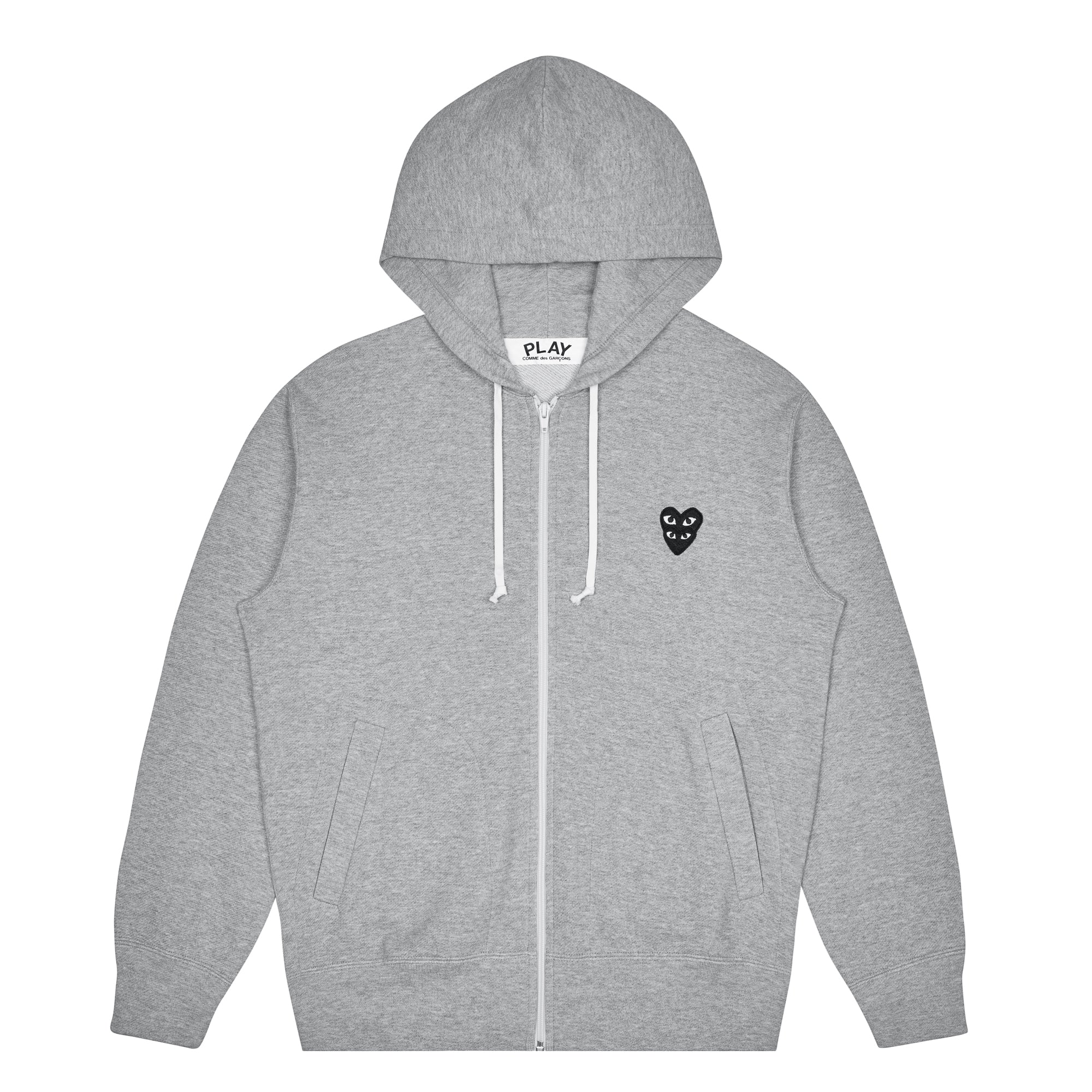 Play Double Eye Black Heart Hooded Sweatshirt (Grey)