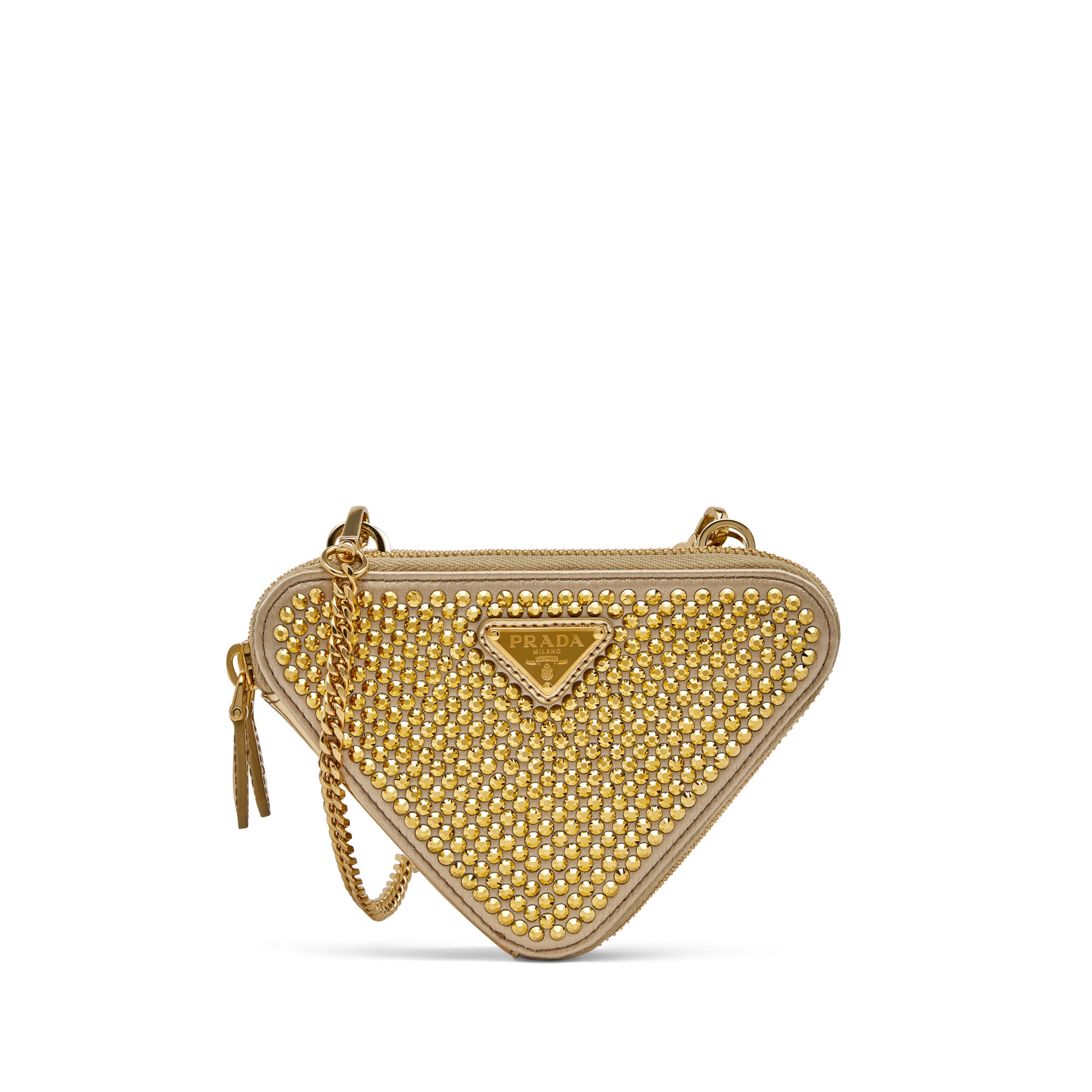 Prada Crystal-embellished Mini Bag in Metallic