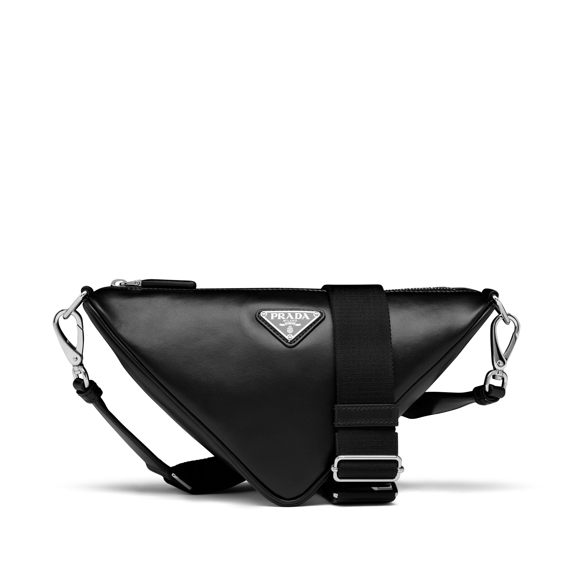 Prada Saffiano Leather Triangle Bag - Black for Men
