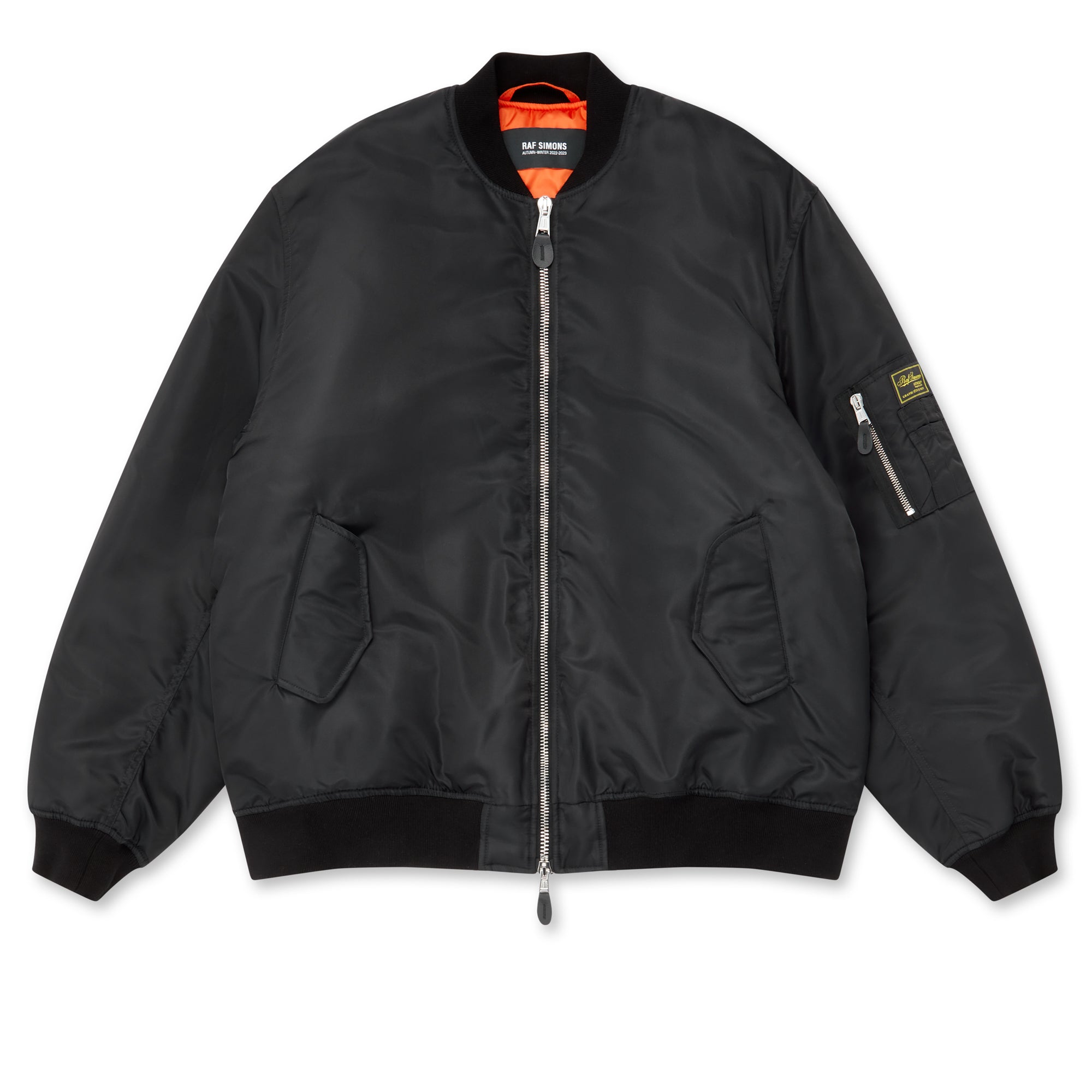 Raf Simons Men’s Classic Bomber Detached Print (Black)