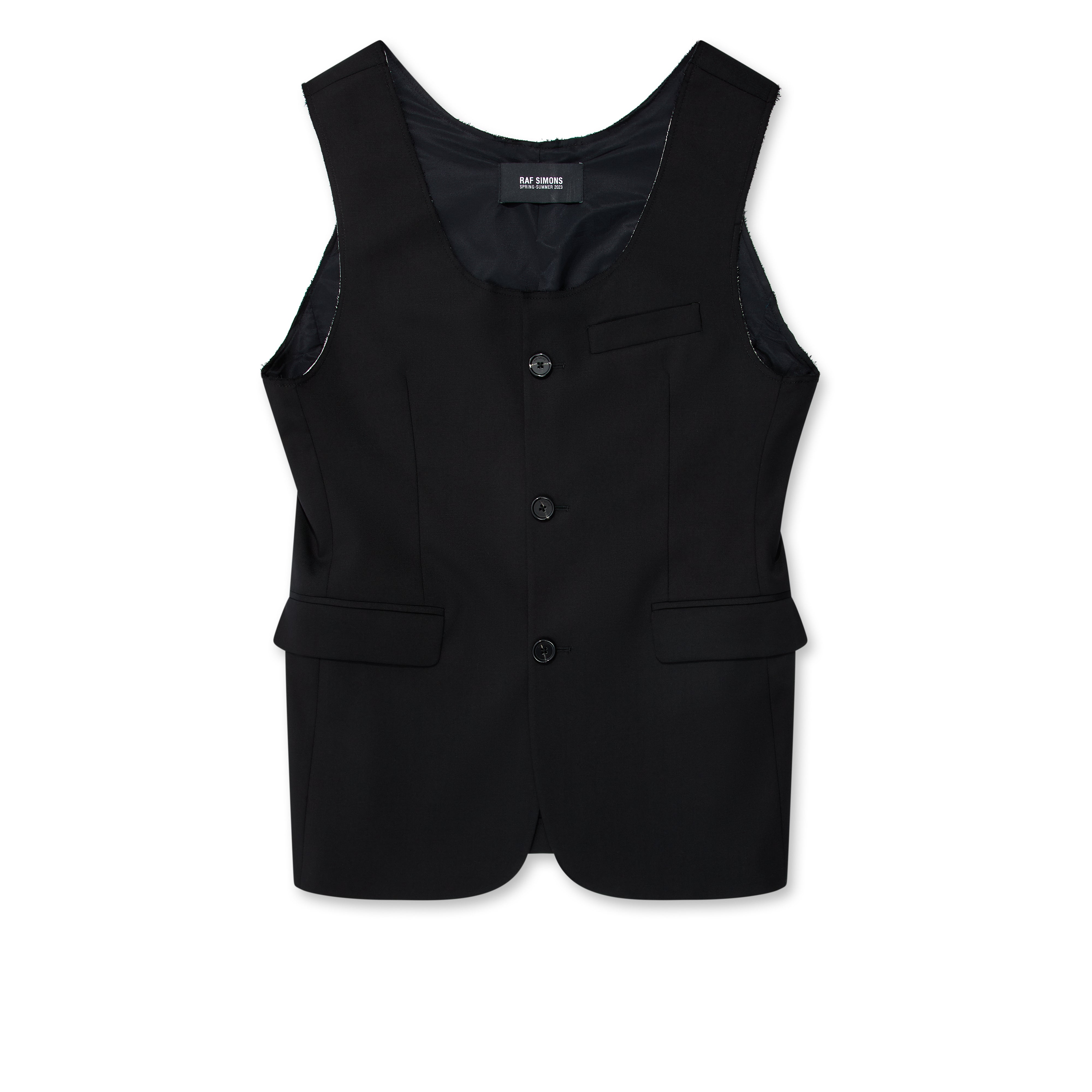 Raf Simons - Men's Blazer Singlet - (Black) | Dover Street Market