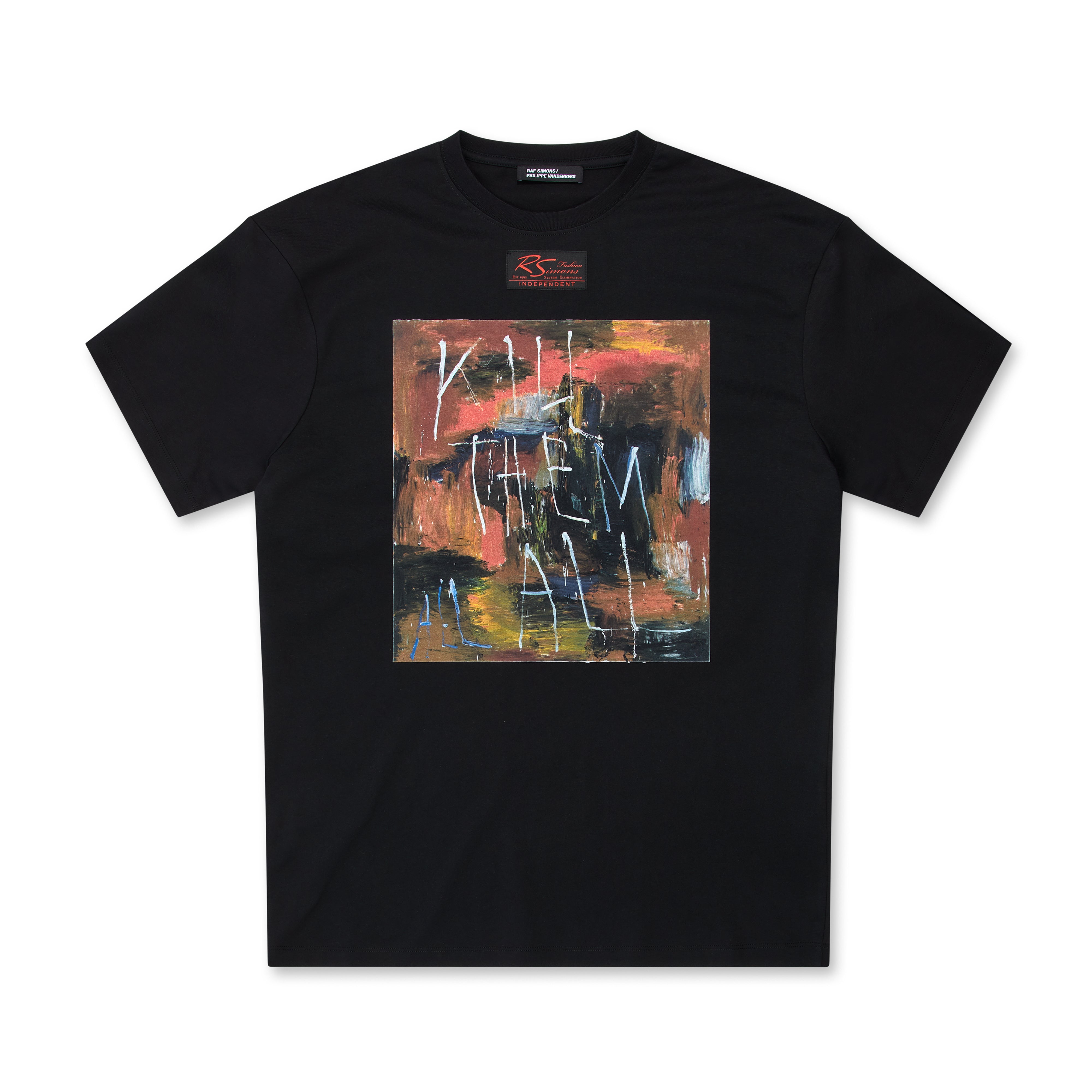 Raf Simons - Men's Oversized Kill Them All T-Shirt - (Black