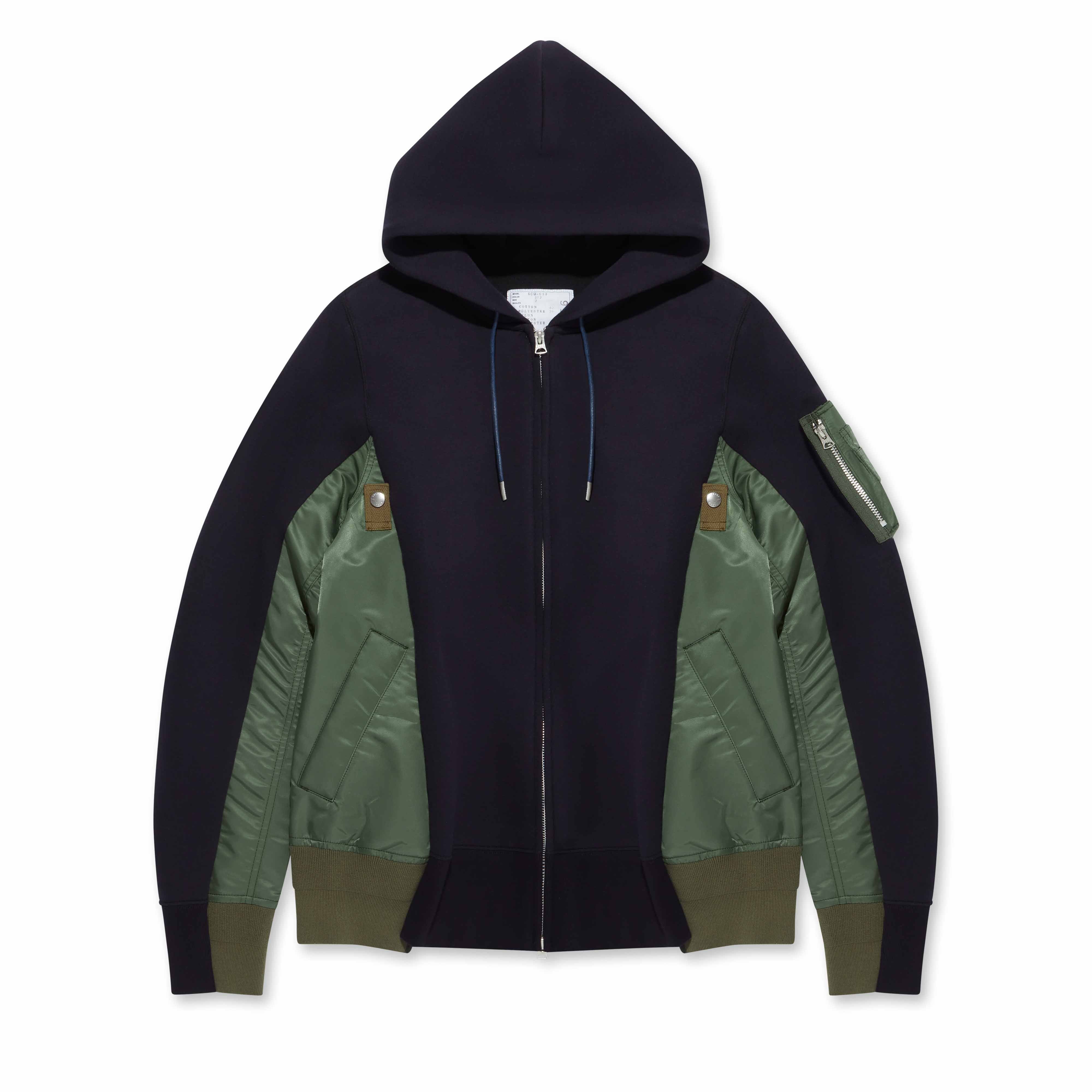 2021春の新作 sacai Sponge Sweat x Nylon Twill Hoodie yatesrealty.com