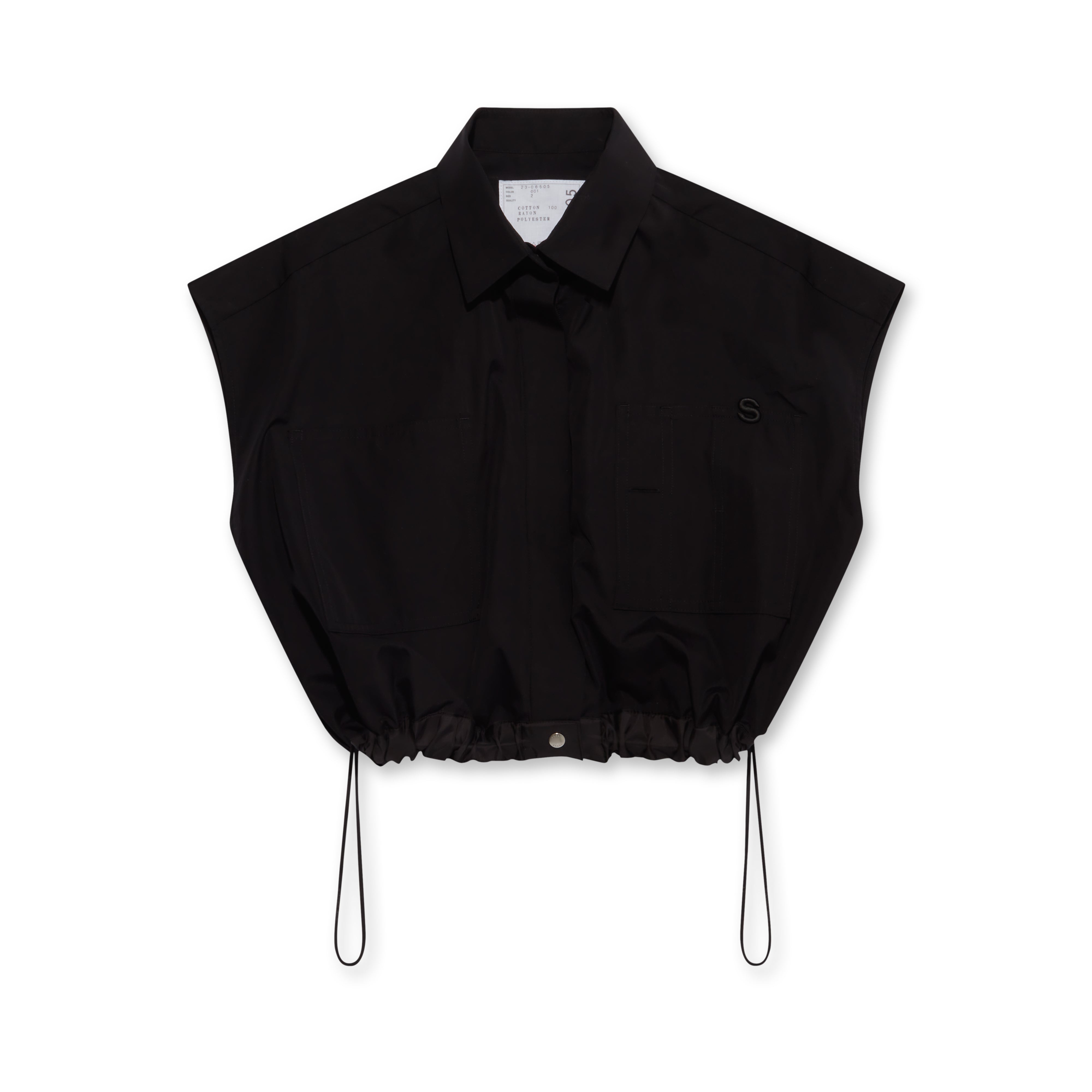 sacai Women's Thomas Mason Edition Shirt (Black) | Dover Street