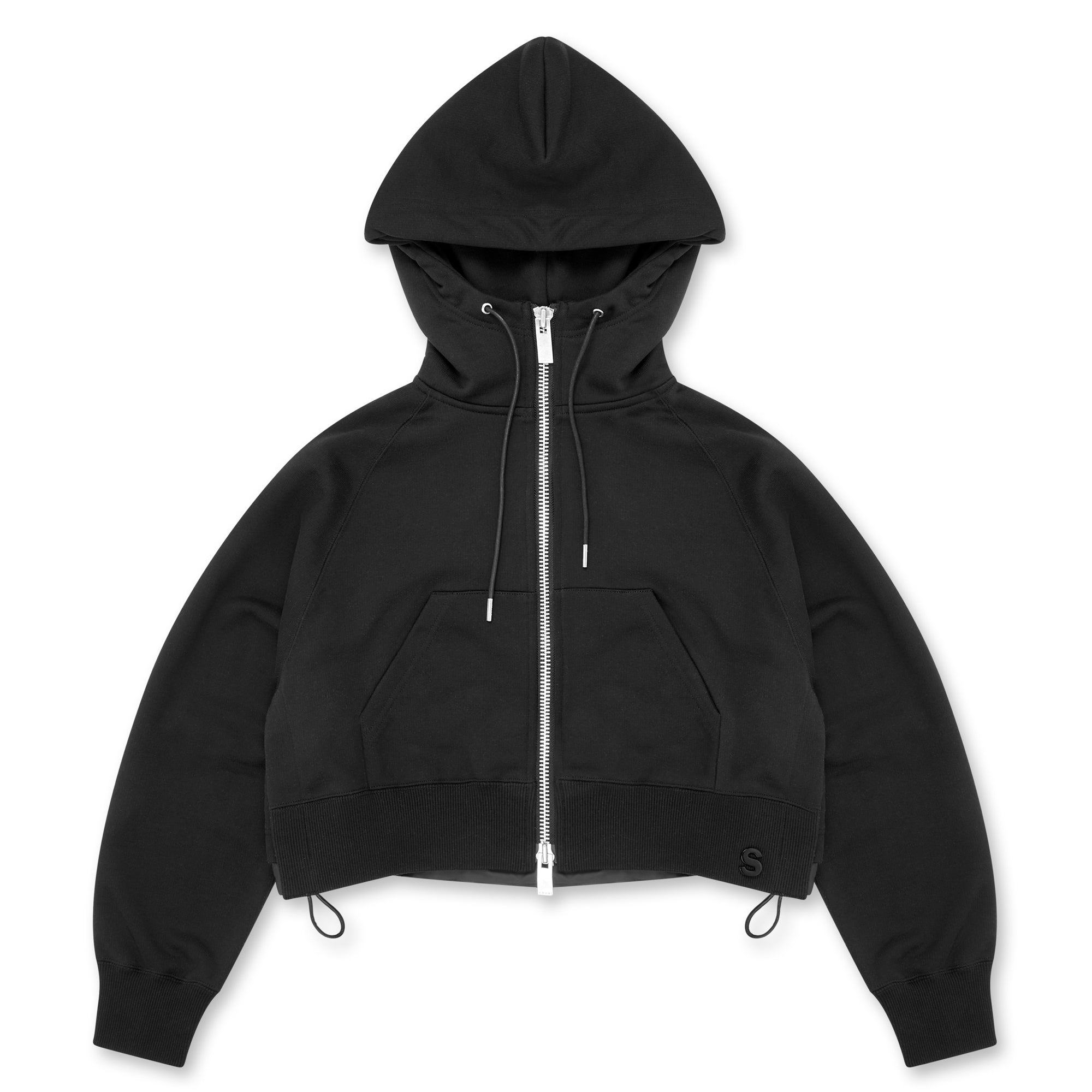 sacai Women's S Sweat Jersey Hoodie (Black) | Dover Street Market