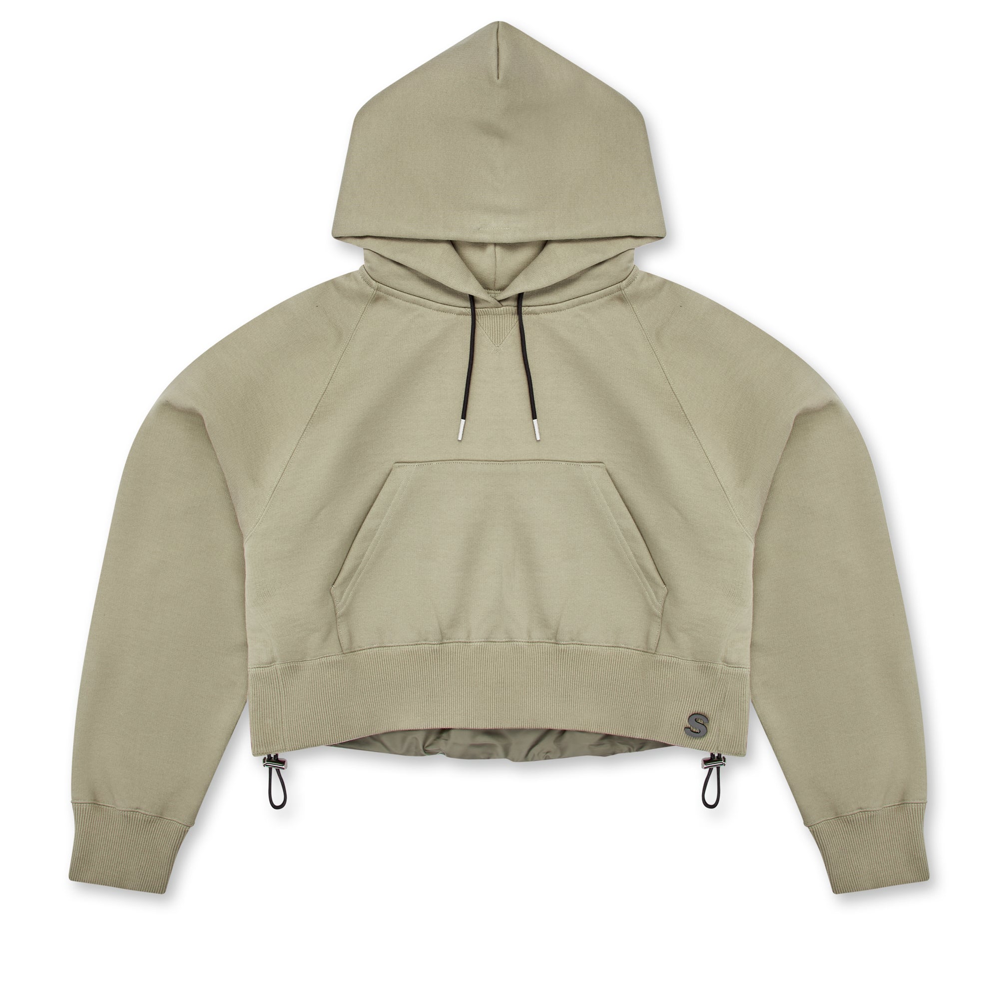 sacai Women's S Sweat Jersey Hoodie (Light Khaki) | Dover Street