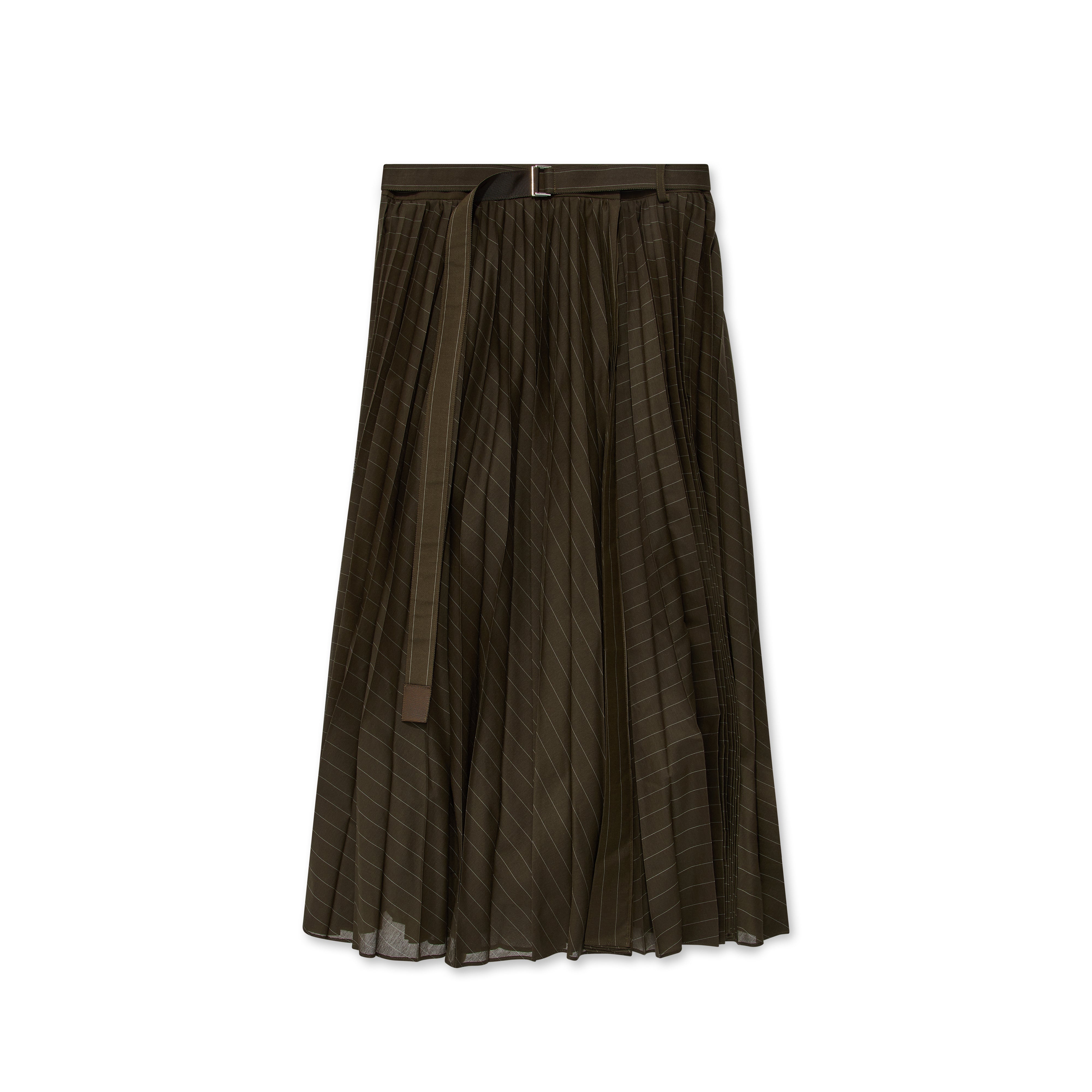 sacai - Women’s Chalk Stripe Skirt - (Khaki)