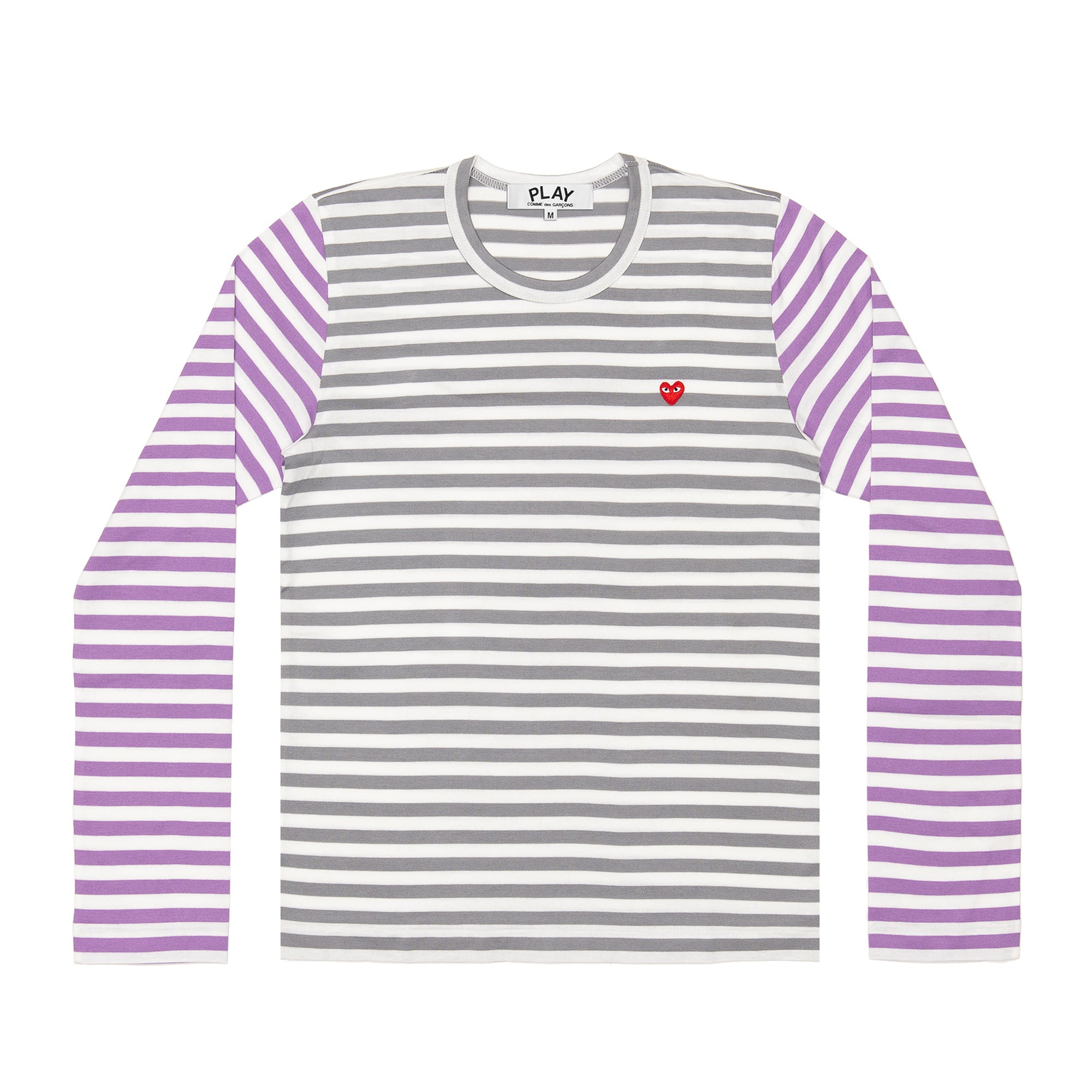 Cdg play striped short sleeve hotsell