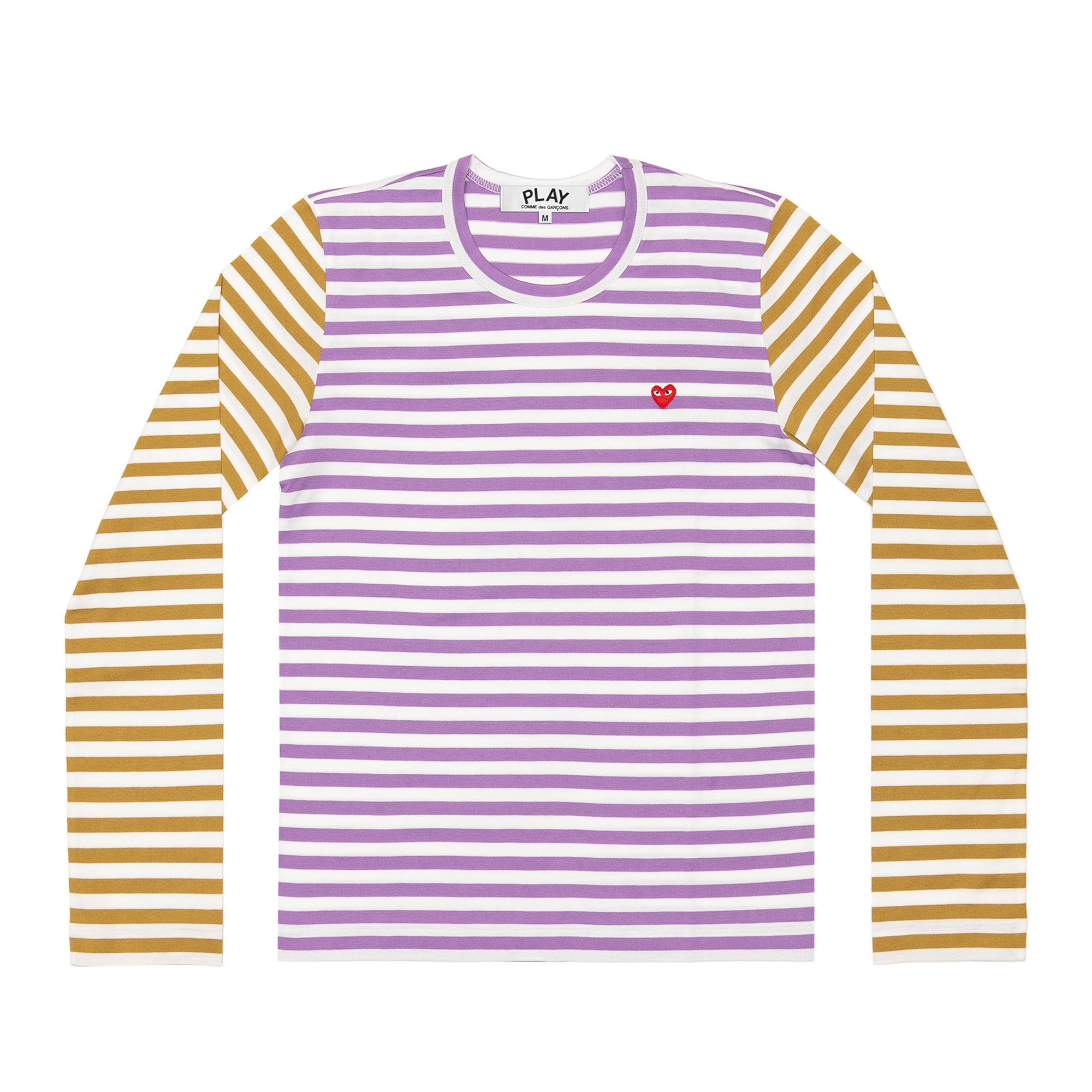 Play - Bi-Colour Stripe T-Shirt - (Purple/Mustard)